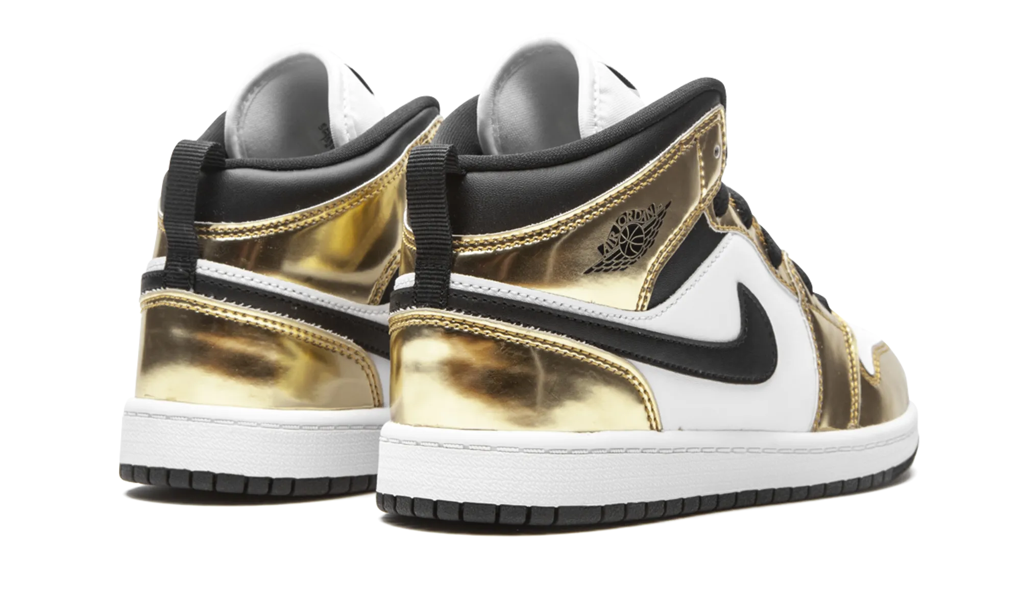 AIR JORDAN 1 MID SE PS "Metallic Gold" Comfortable Upper