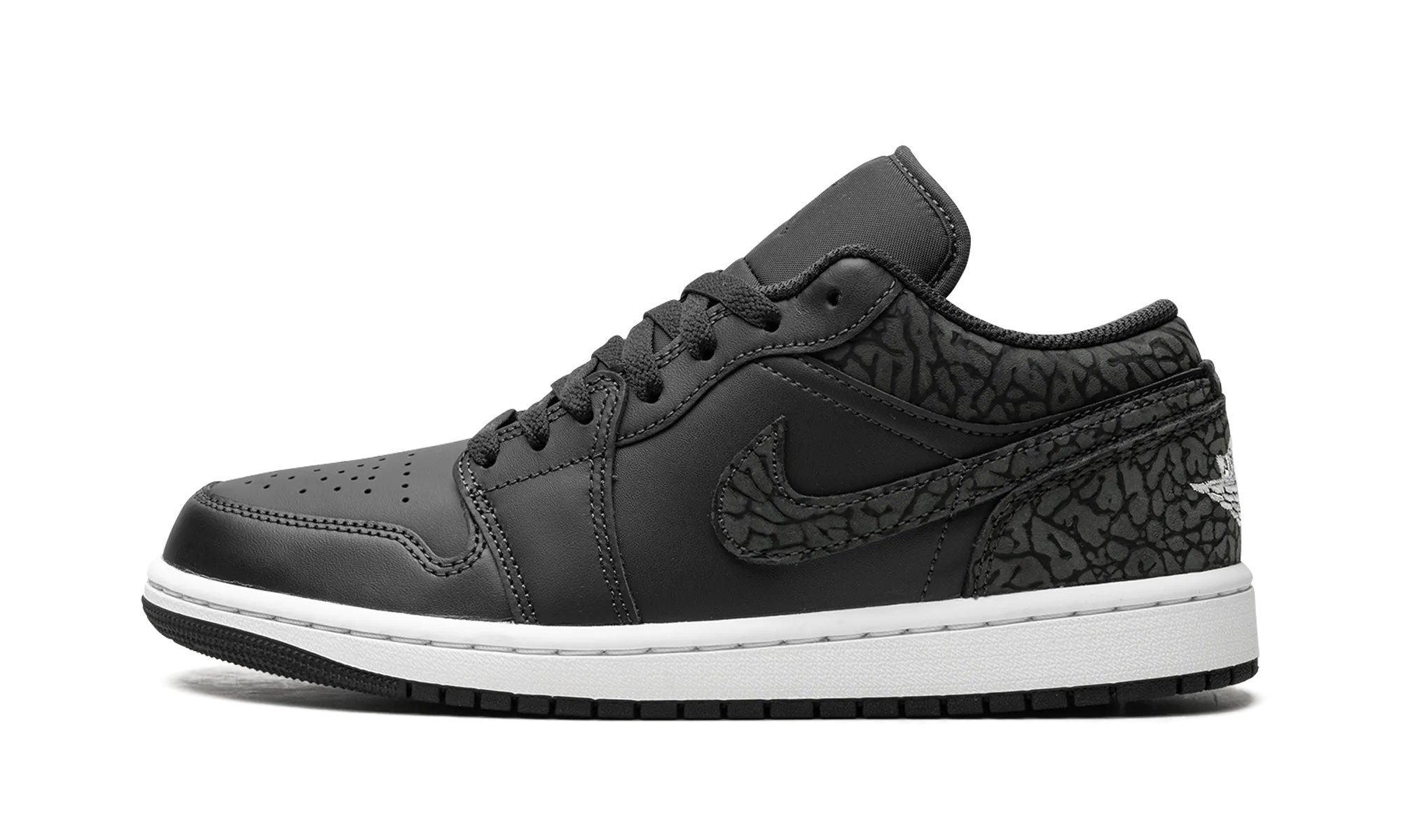 Air Jordan 1 Low "Black Elephant" Outdoor Style Dynamic Heel Counter