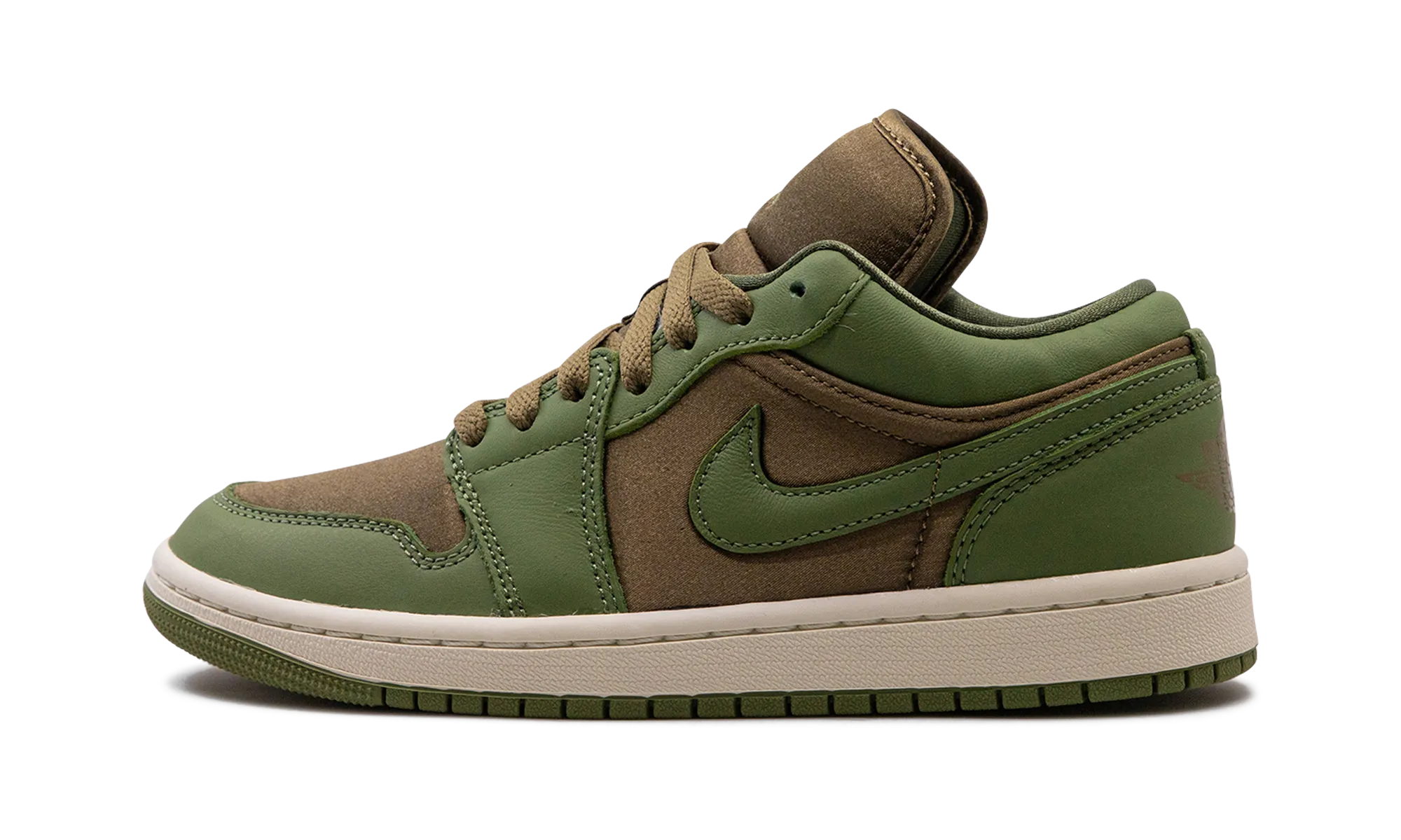 Everyday Look Knit Fabric Integration AIR JORDAN 1 LO WMNS "Brown Kelp"