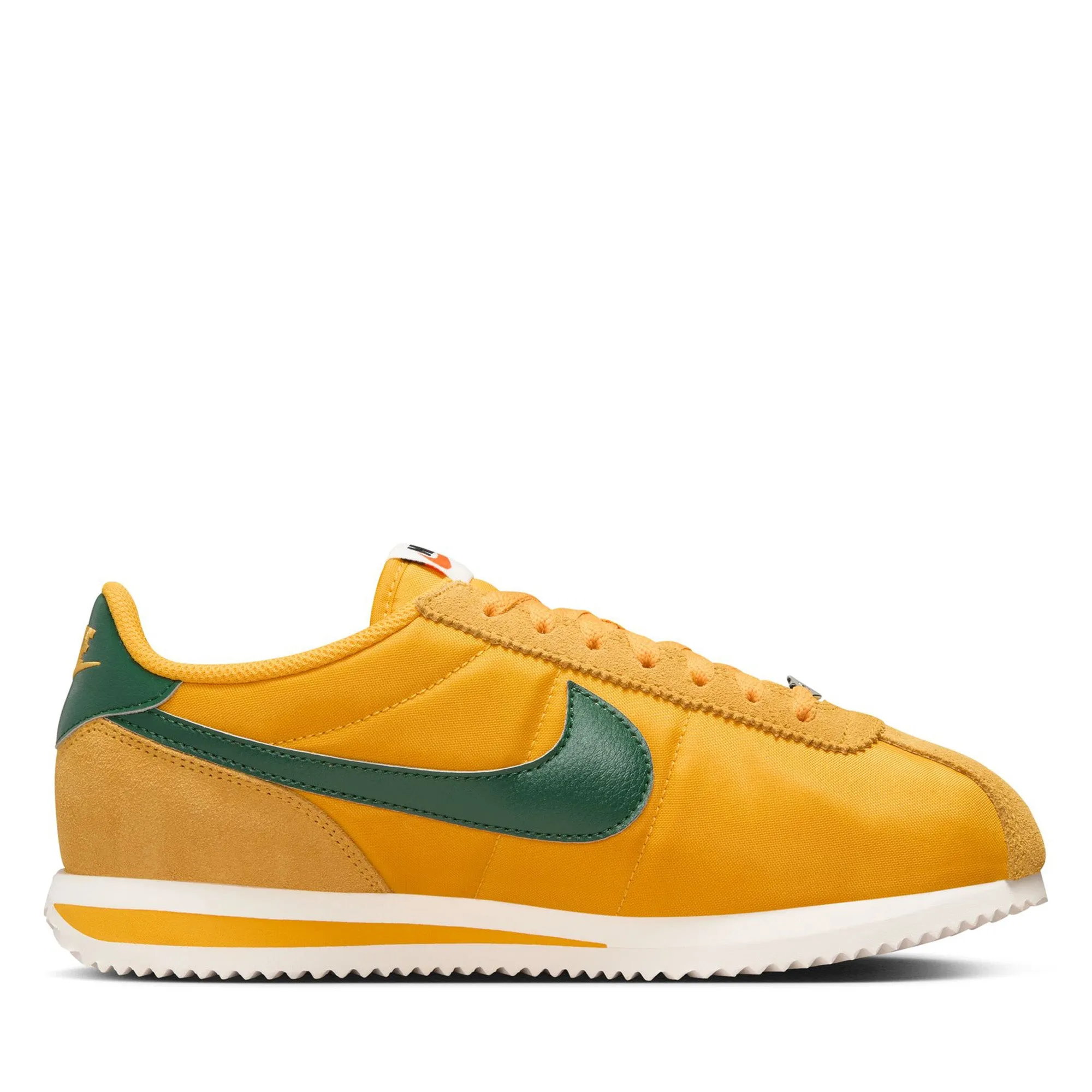 Women's Nike Cortez Textile - Yellow Ochre/Gorge Green Breathable Feel