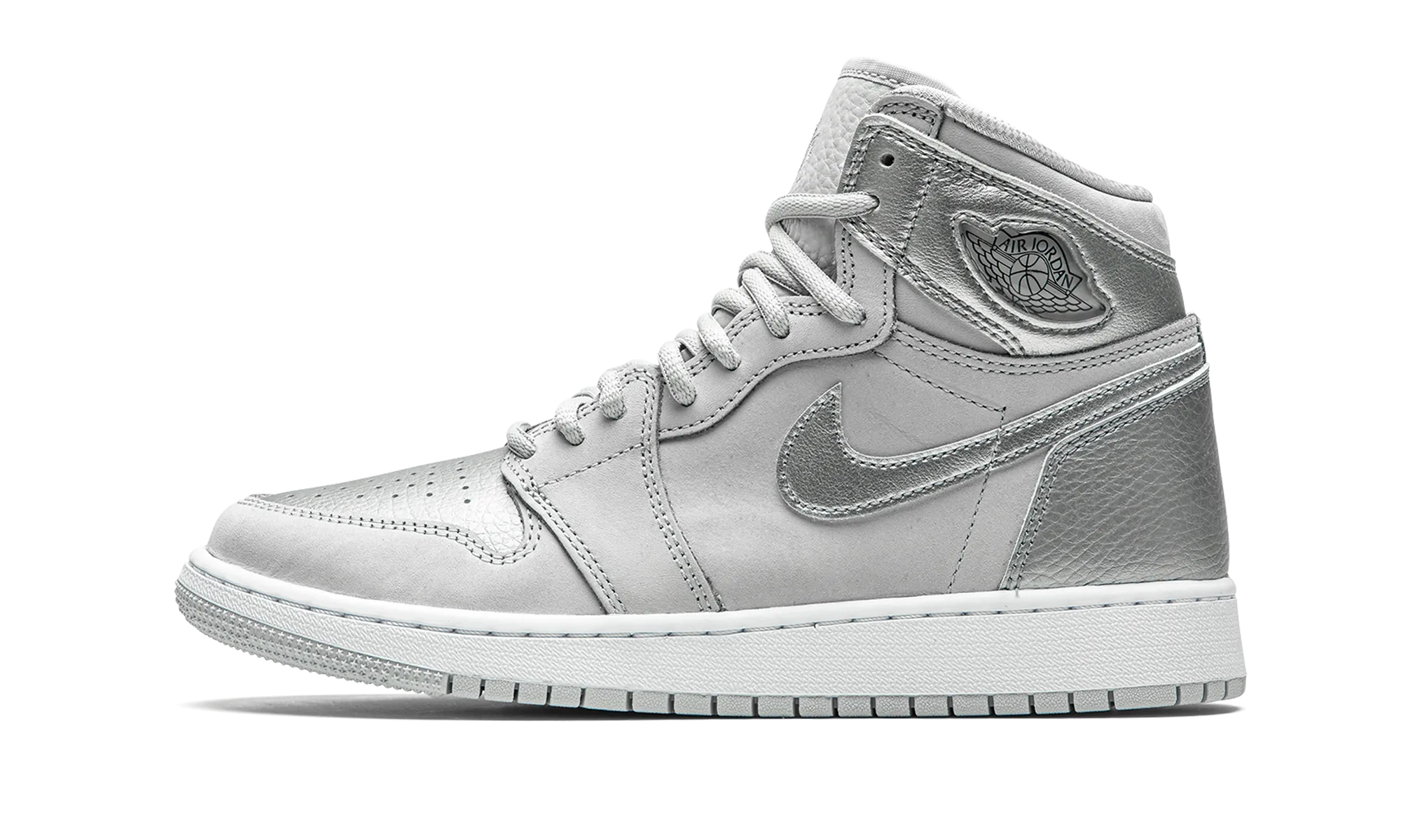 Smooth Toe Vegan materials Air Jordan 1 High OG GS "Co.JP - Metallic Silver"