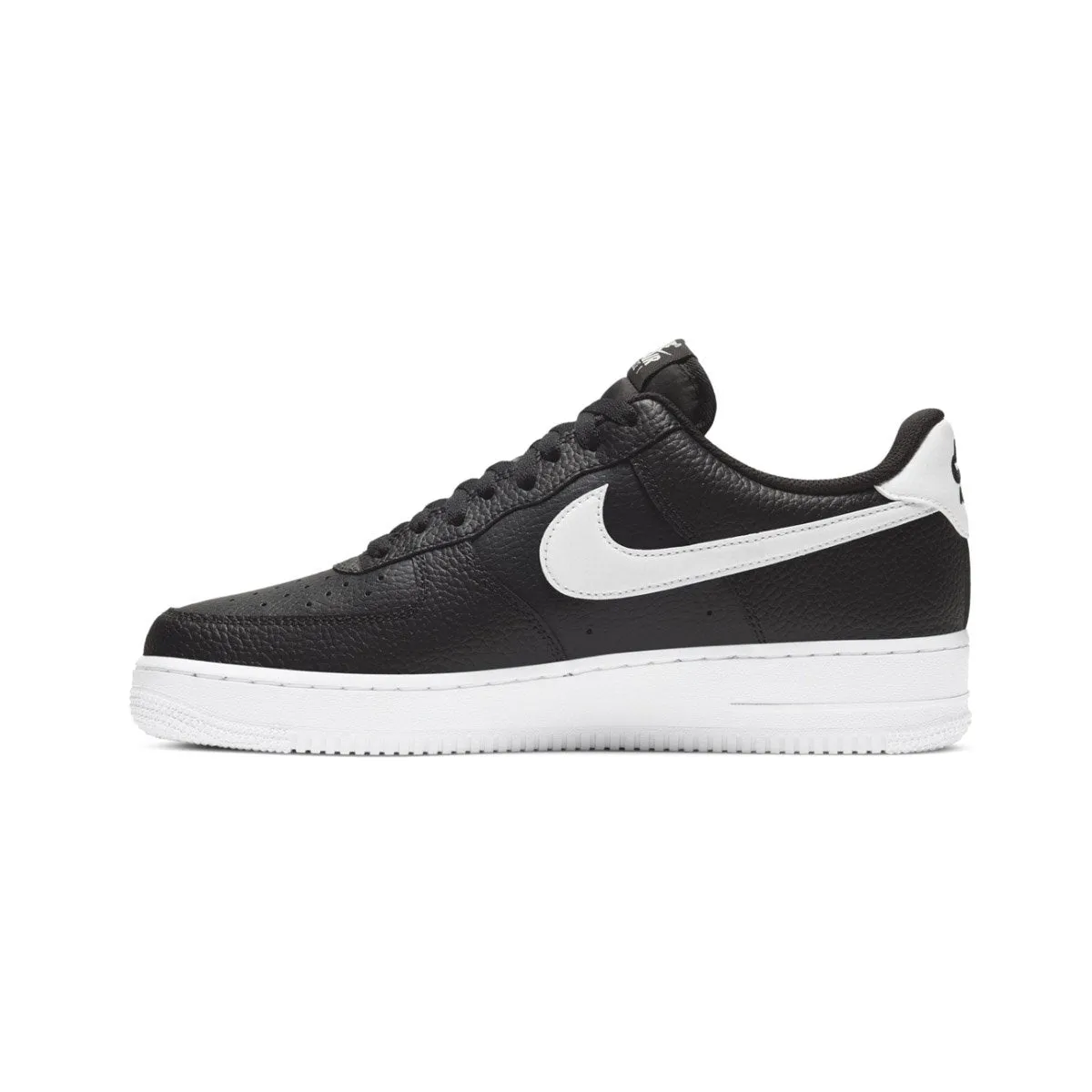 Nike Air Force 1 '07 'Black White Pebbled Leather' Men's Shoes Multi Density retro look