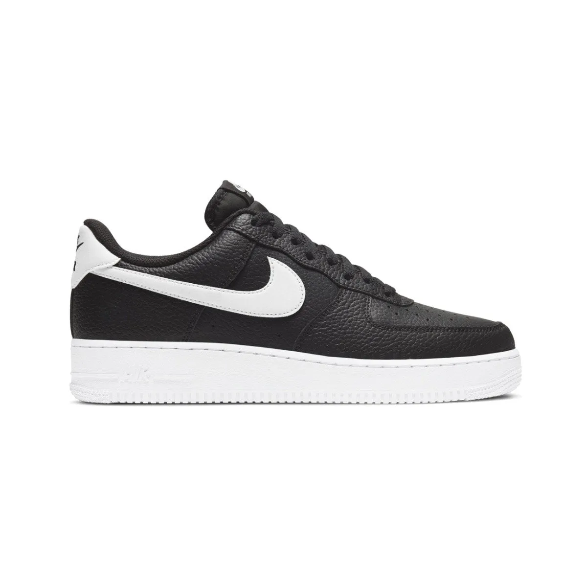 Nike Air Force 1 '07 'Black White Pebbled Leather' Men's Shoes Form Fitting Dry Fast