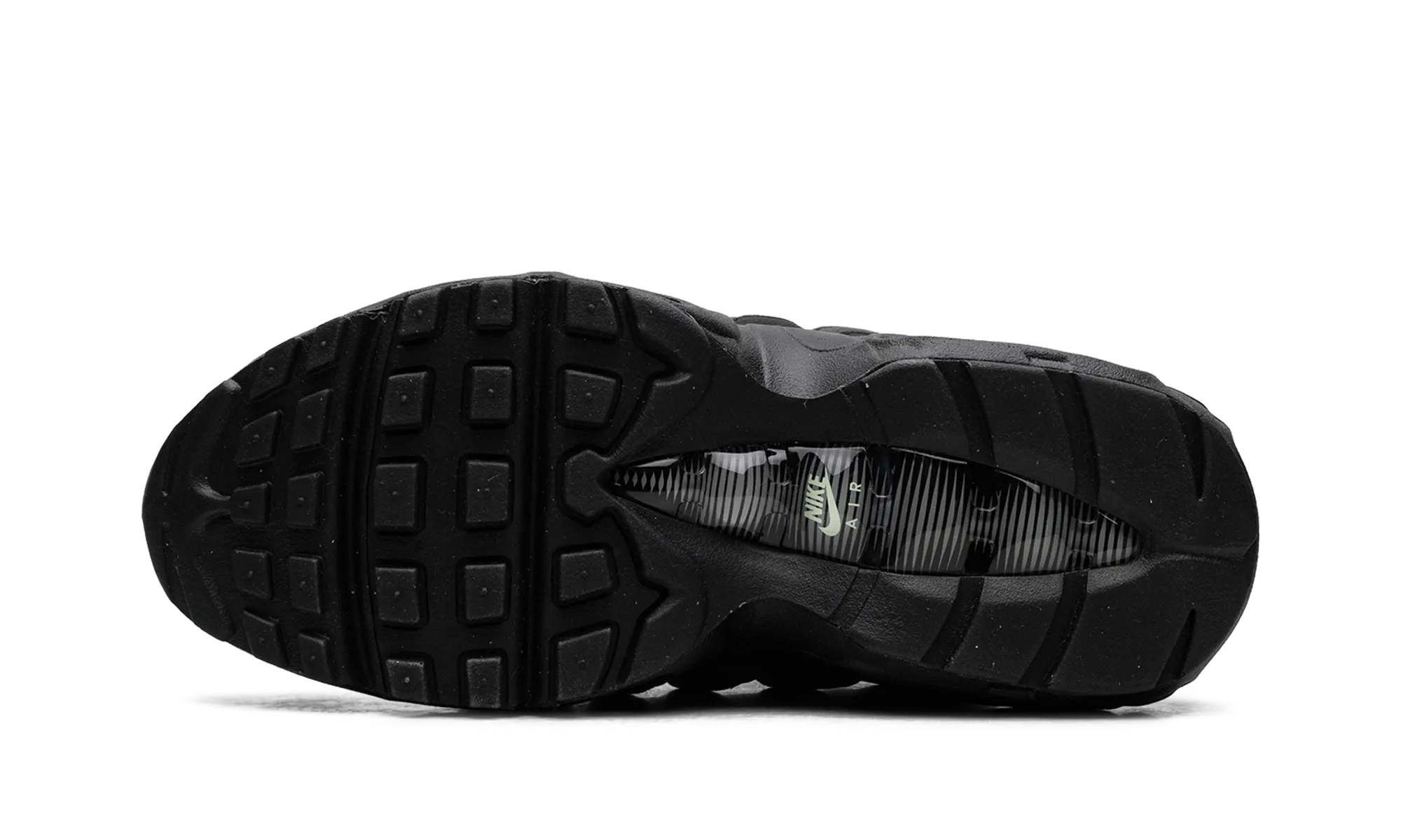 Air Max 95 GS "Vapor Green" running in poorly - maintained tracks shoes