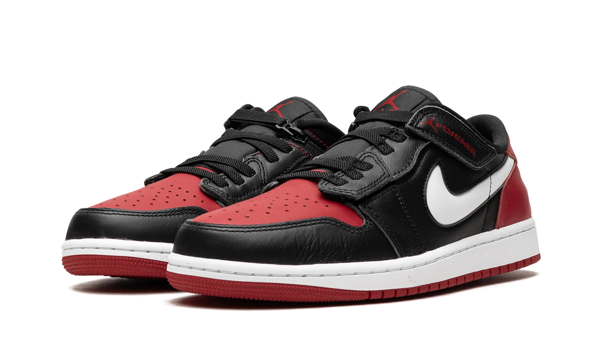 Air Jordan 1 Low Flyease "Bred" Neutral Colorway Street Focus