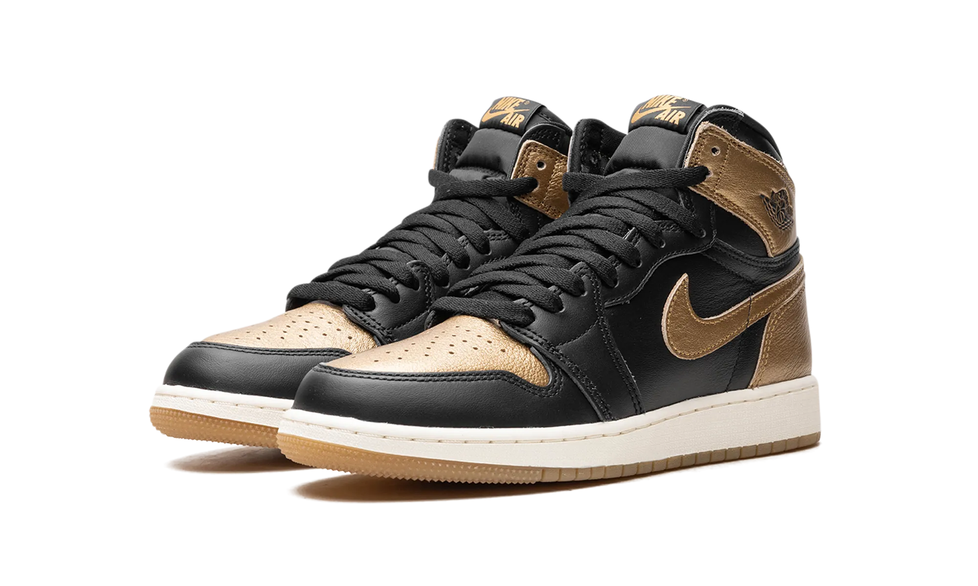 Air Jordan 1 GS "Black Metallic Gold" Shock Absorbing Heel Tidy Aesthetic