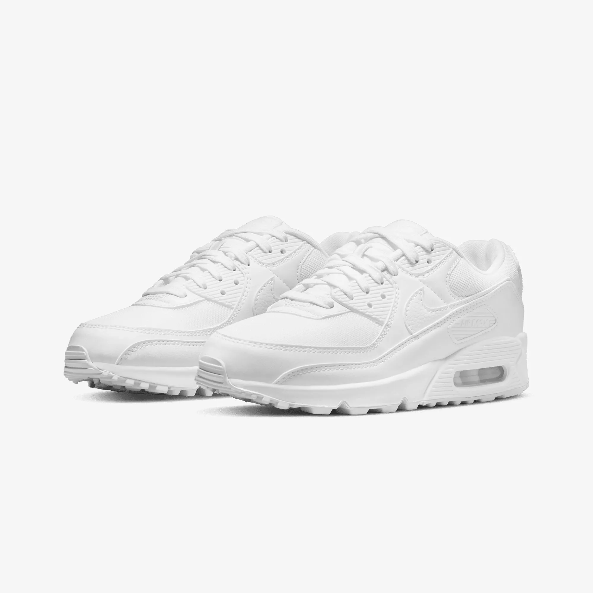 Nike | AIR MAX 90 { WHITE/WHITE-WHITE Retro-inspired cushioning