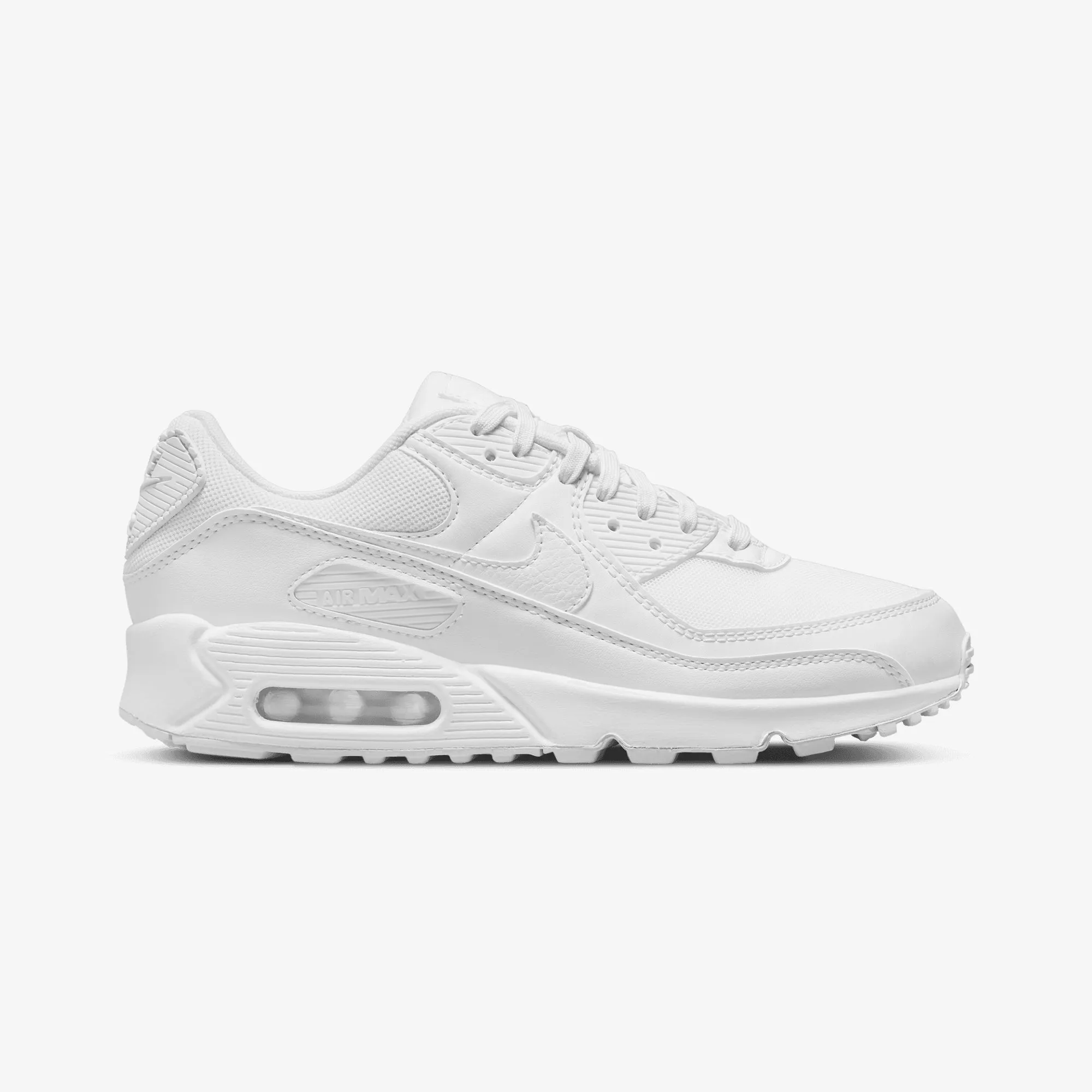 Hyper Compression Midsole Slip Resistant Tread Nike | AIR MAX 90 { WHITE/WHITE-WHITE