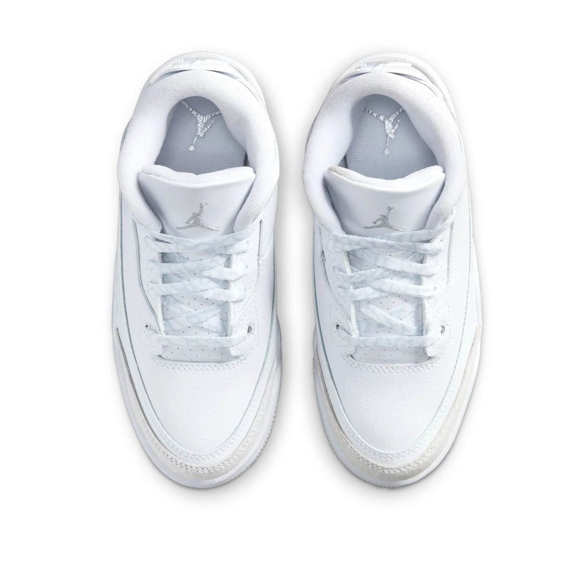 Daily Athlete Stitch Free Uppers Jordan 3 Retro 'Pure Money' (PS) - White/Metallic Silver