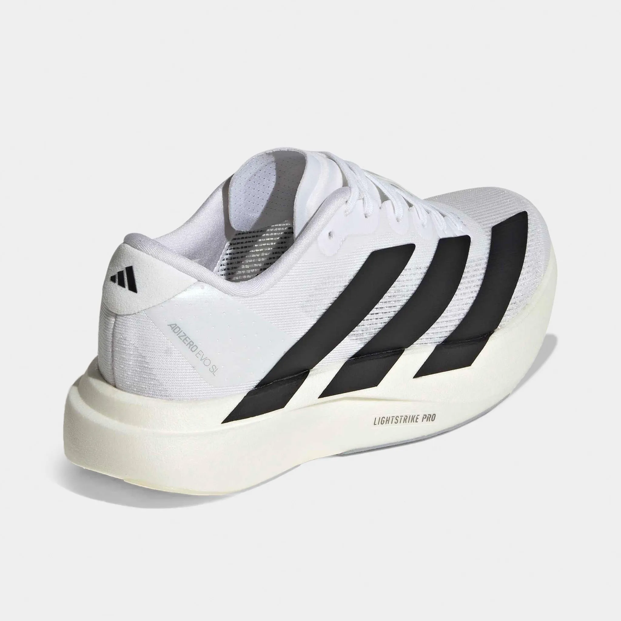 Abrasion Resistant Sole Precision Fit Engineering adidas Junior's Adizero Evo SL White / Black - Dash Grey