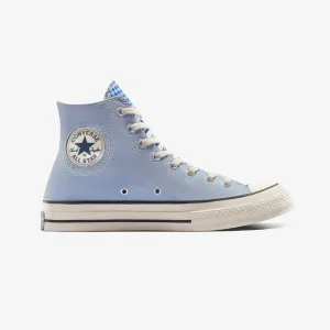 Converse | UPCYCLE CHUCK 70 HIGH CHAMBRAY & GINGHAM { BLUE Weekend Ready Running Ease