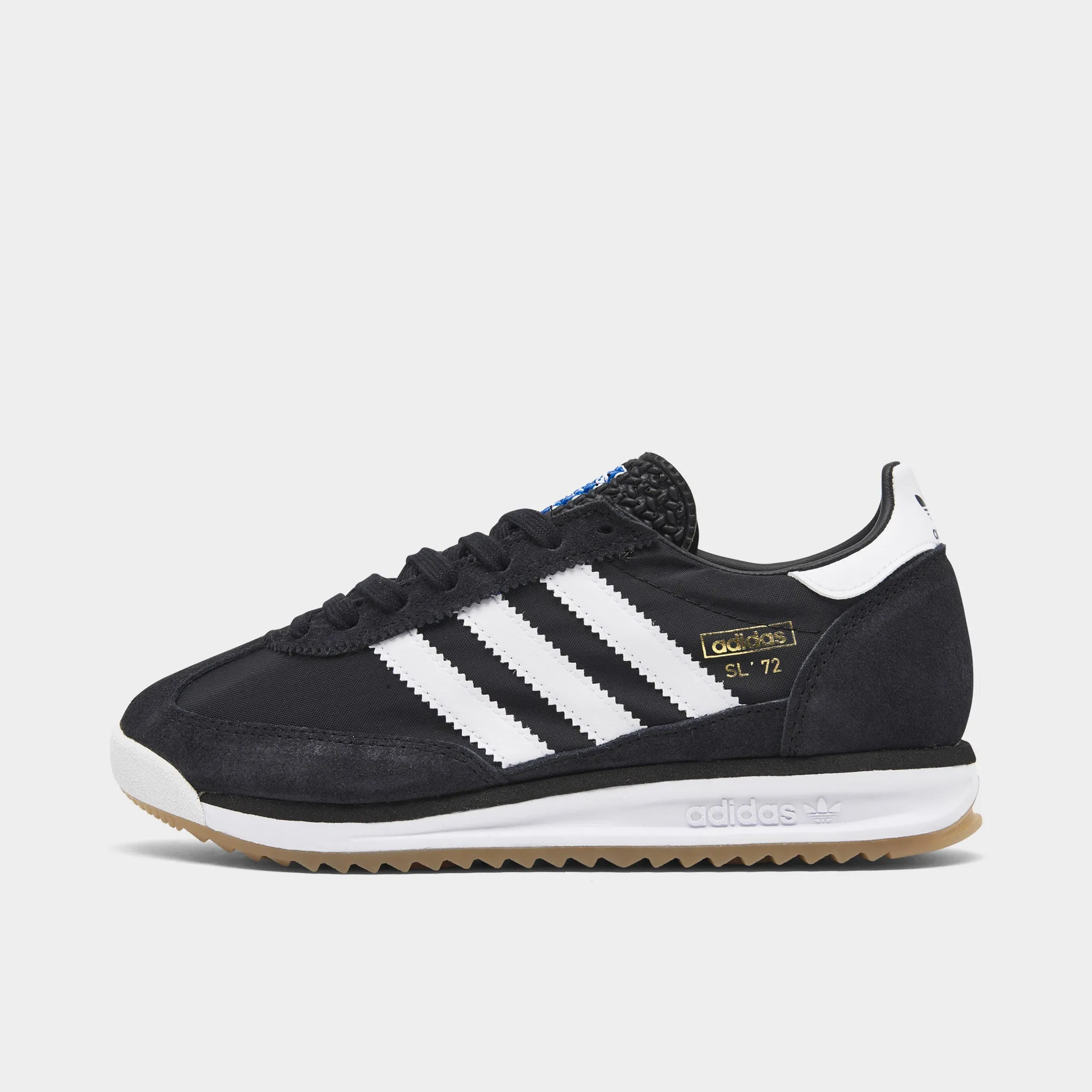 Subtle Tread Casual Shoes adidas Juniors' SL 72 Core Black / Footwear White - Blue