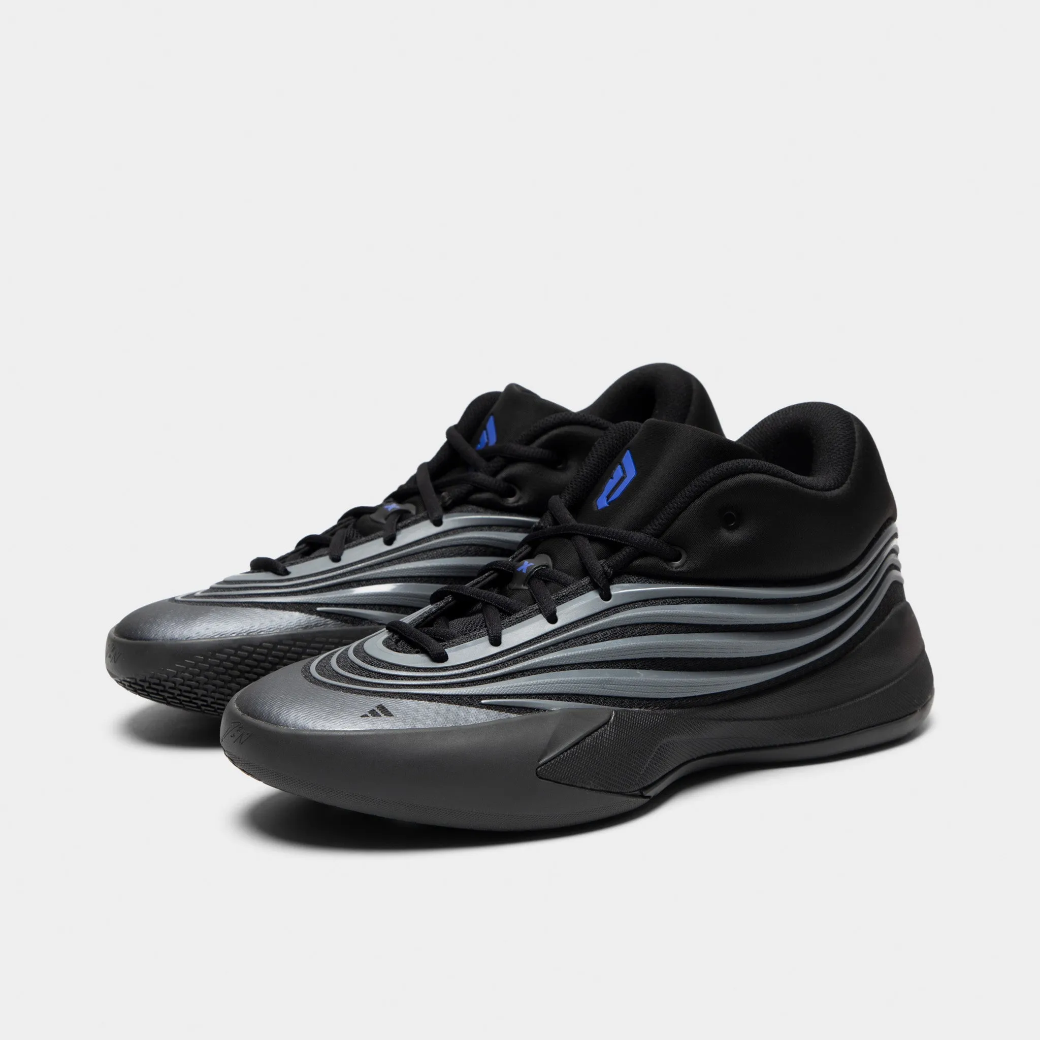 HardSole adidas Dame X Black / Iron Mountain - Lucky Blue