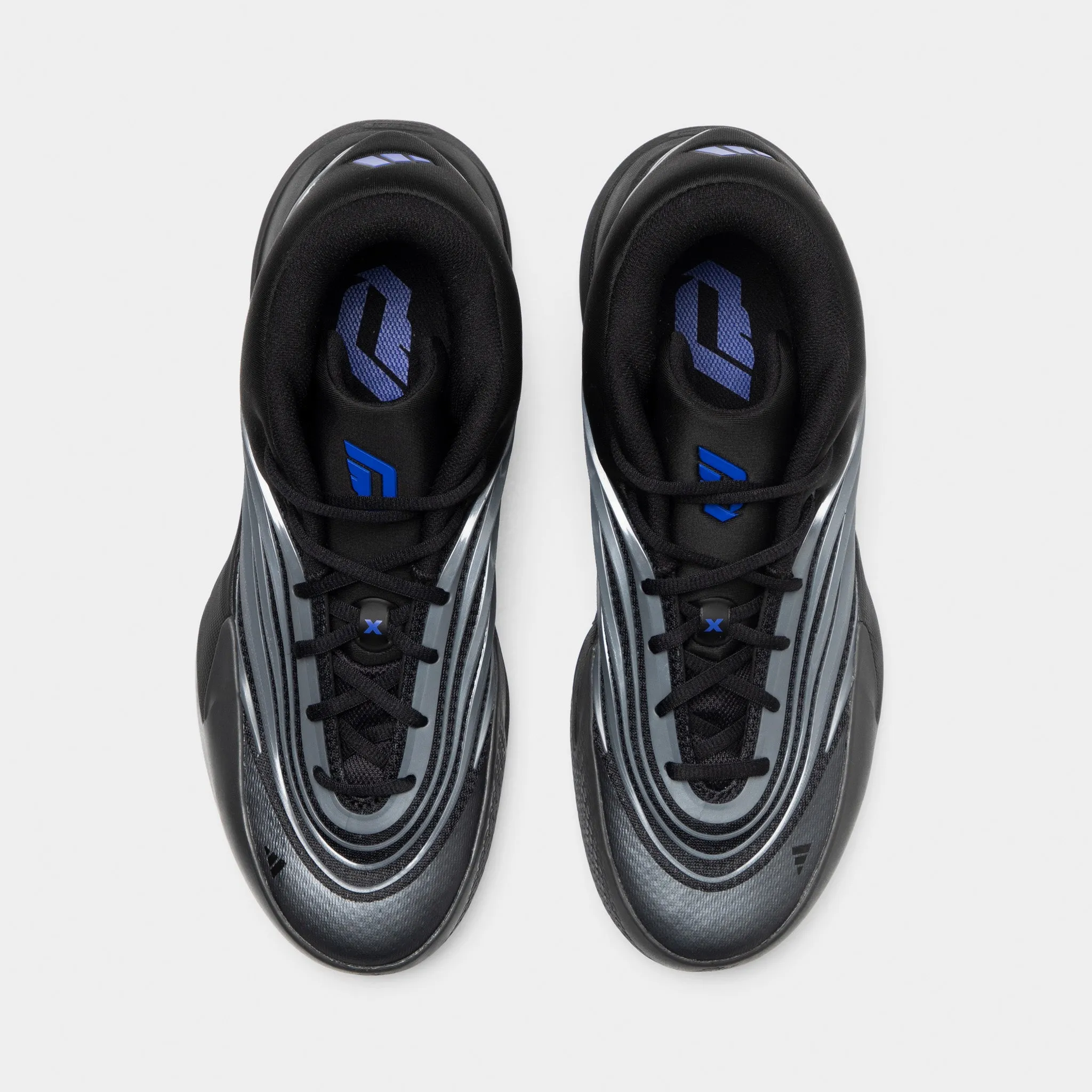adidas Dame X Black / Iron Mountain - Lucky Blue Ultra Cushioned Sole