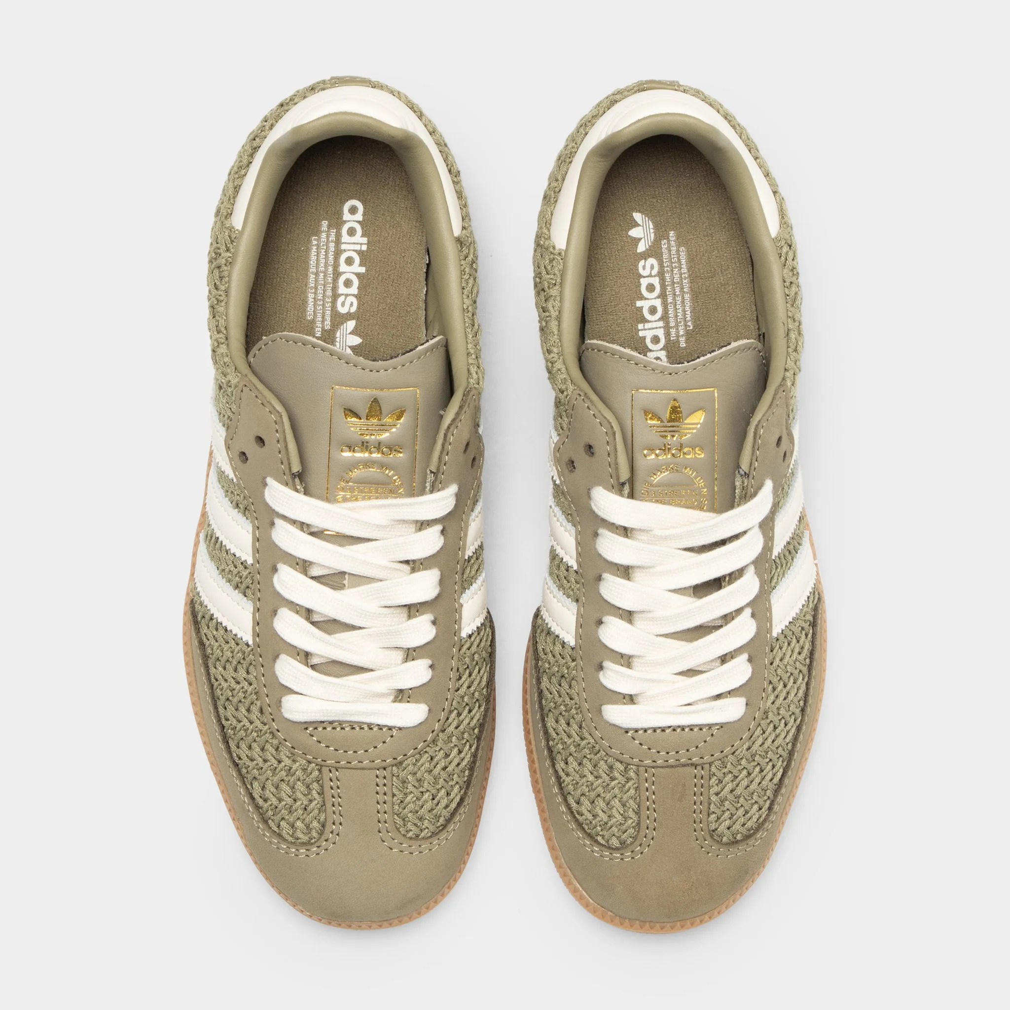 Orthotic friendly adidas Women's Samba OG Orbit Green / Cream White - Gum