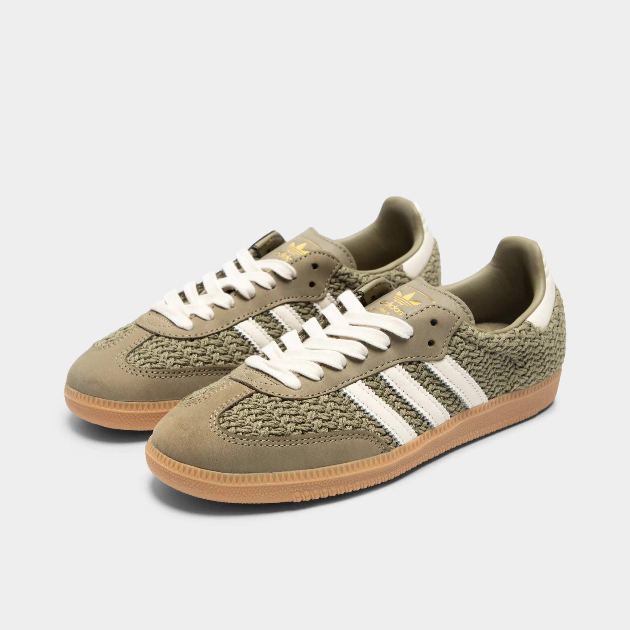 adidas Women's Samba OG Orbit Green / Cream White - Gum Seamless Motion Efficiency Built-In Lining
