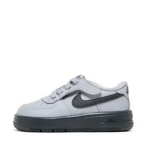 Nike Force 1 Low EasyOn (TD) - Wolf Grey/Dark Smoke Grey Ankle Collar Padding Comfort arch