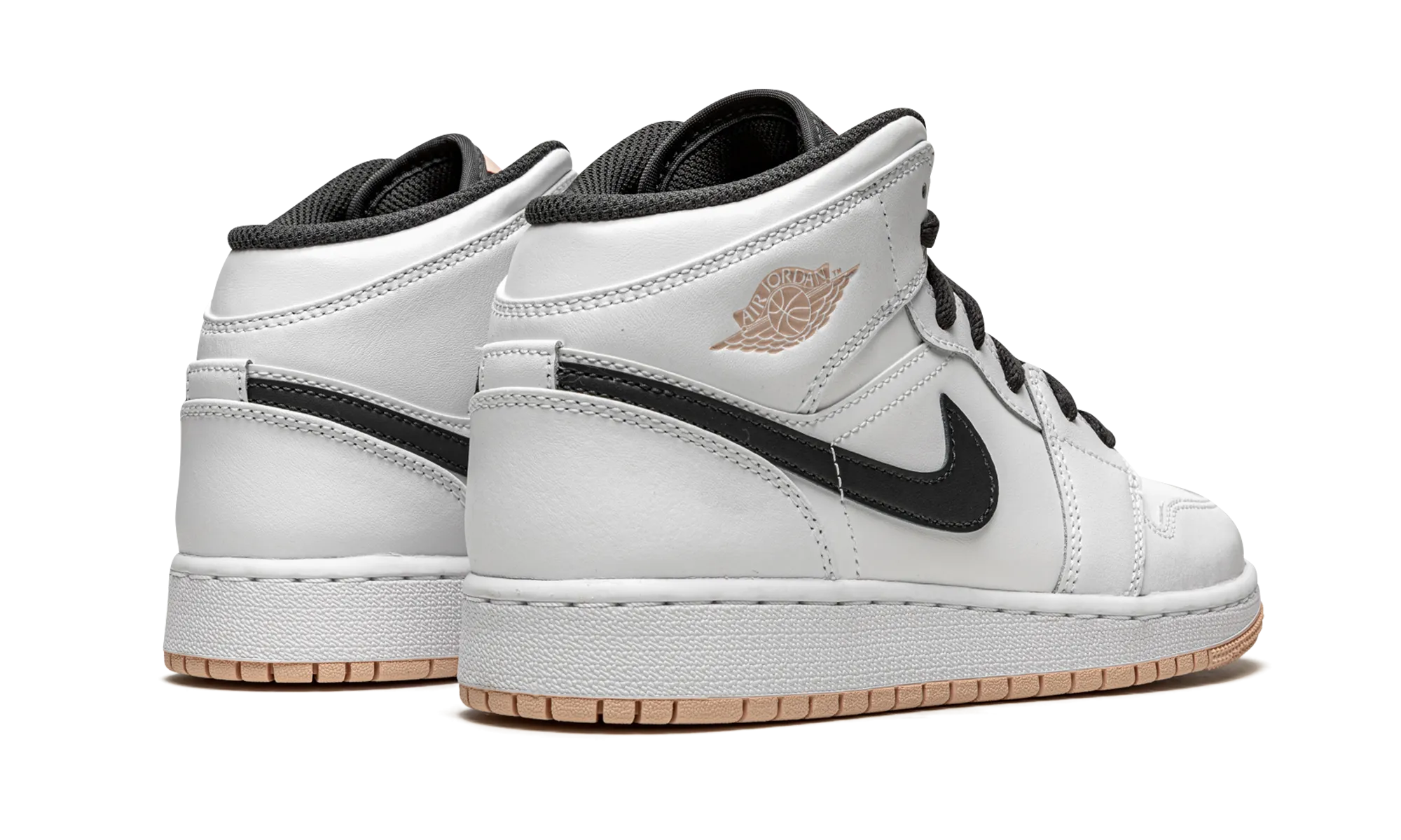 Air Jordan 1 Mid GS "White / Arctic Orange" Ultra Light Foam Motion Style