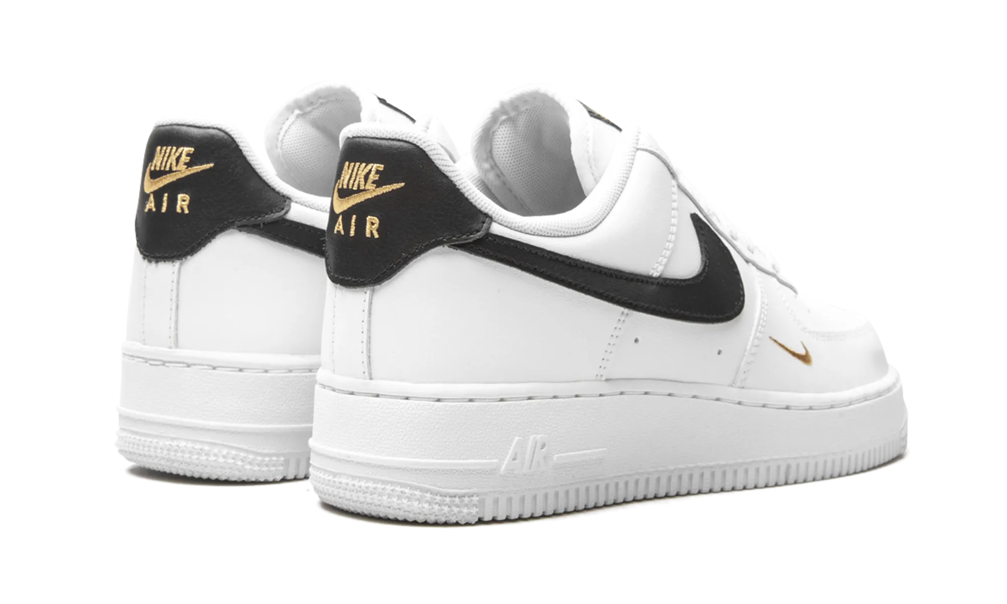 AIR FORCE 1 LO ESSENTIAL MNS WMNS "White / Black / Gold" Skateboard Ride Fit