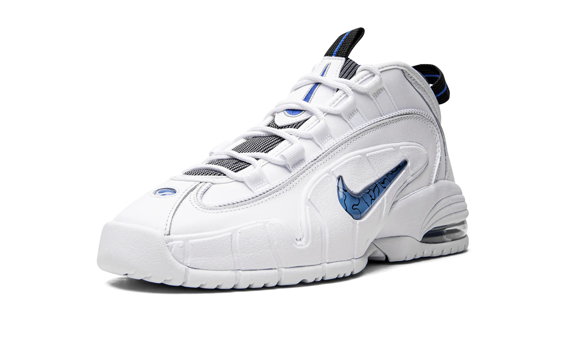 Air Max Penny "Home" running in a softball field area shoes