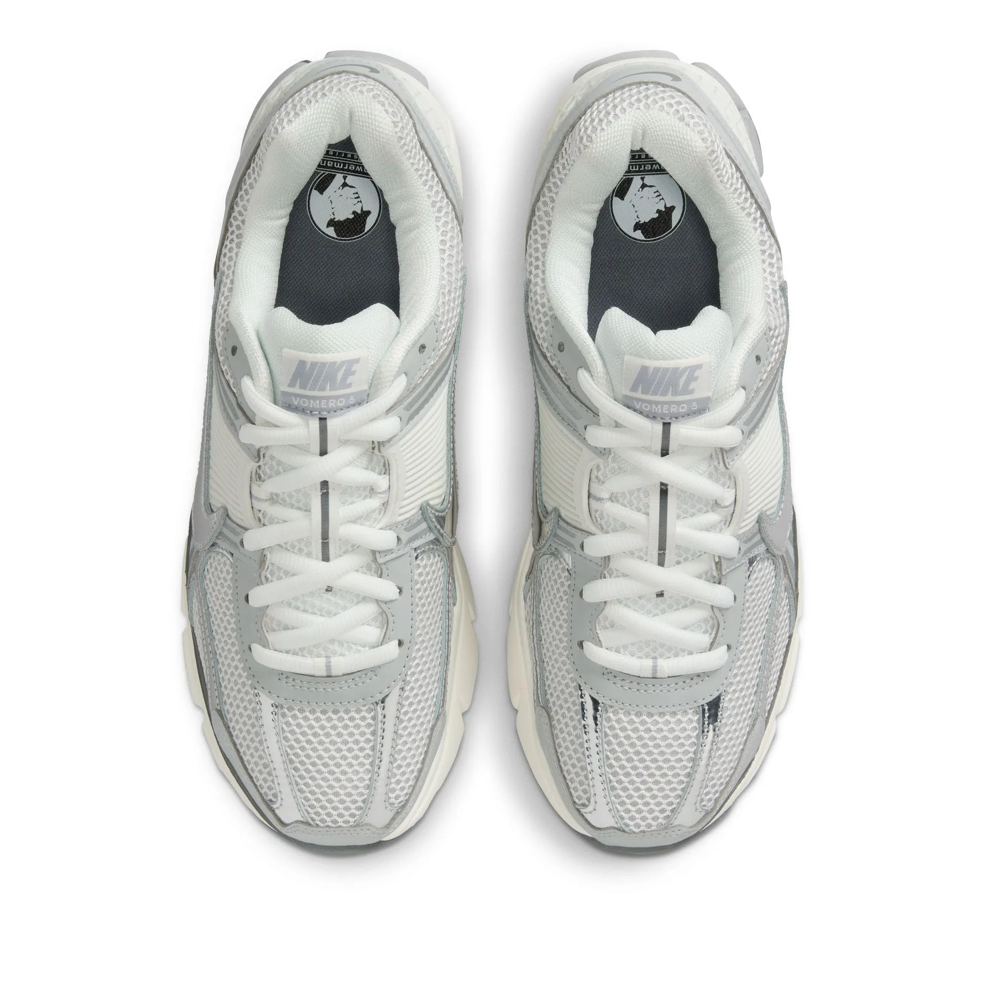 Nike Zoom Vomero 5 - Summit White/Metallic Silver Orthotic Friendly Footbed Comfortable bend