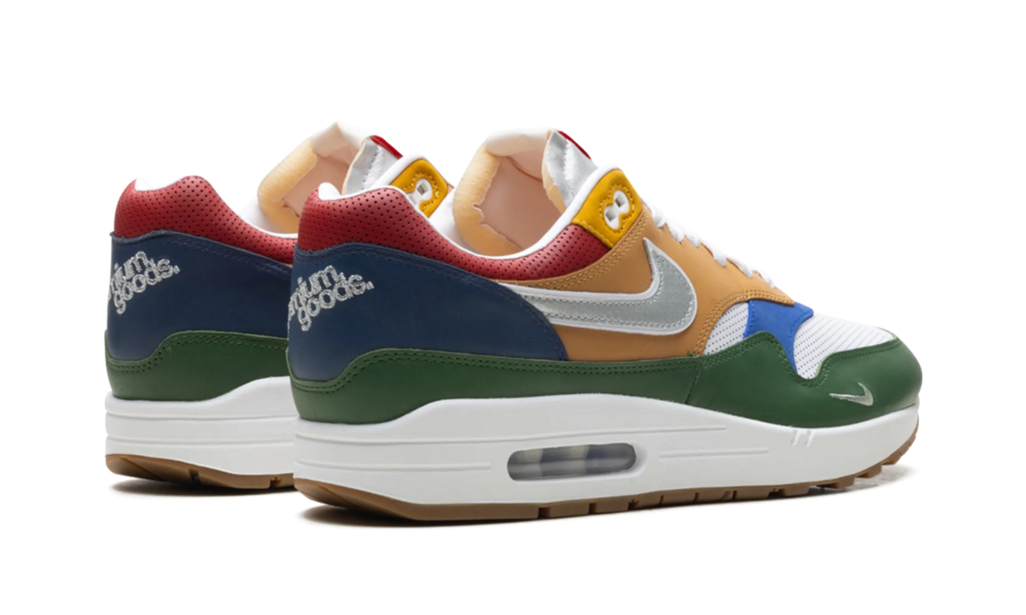technological - event running shoes logo - printed shoes Air Max 1 "Premium Goods White Forest Green"