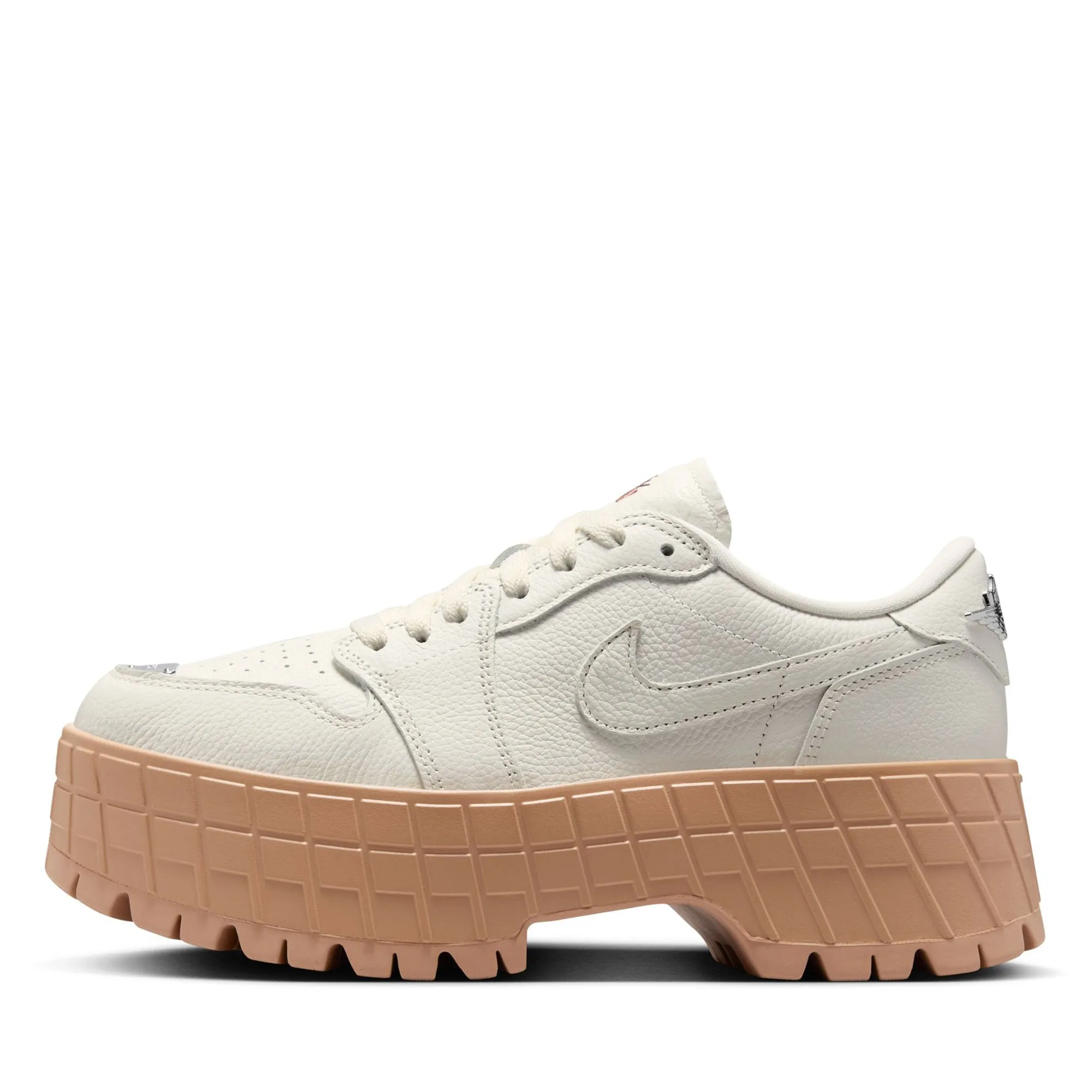 Women's Air Jordan 1 Brooklyn Low - Sail/Metallic Silver composite material Active Life