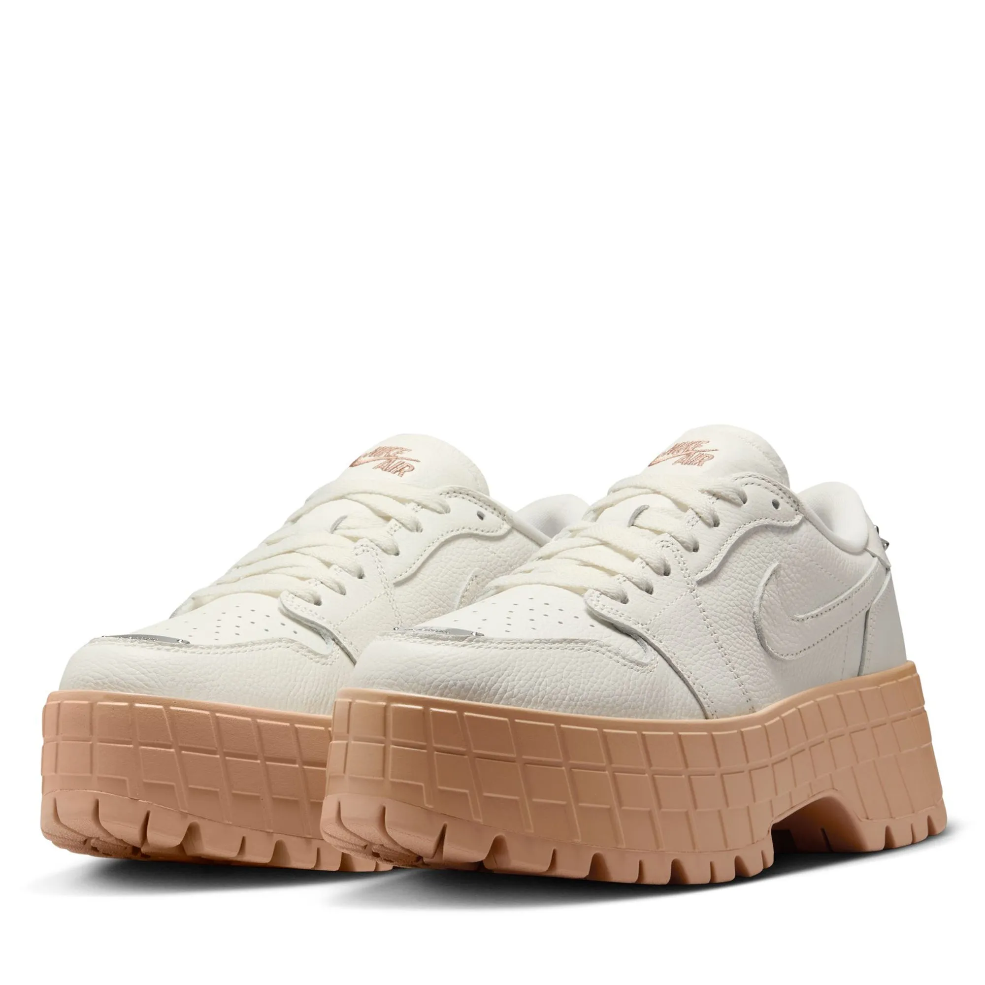 Boost Power Urban Look Women's Air Jordan 1 Brooklyn Low - Sail/Metallic Silver