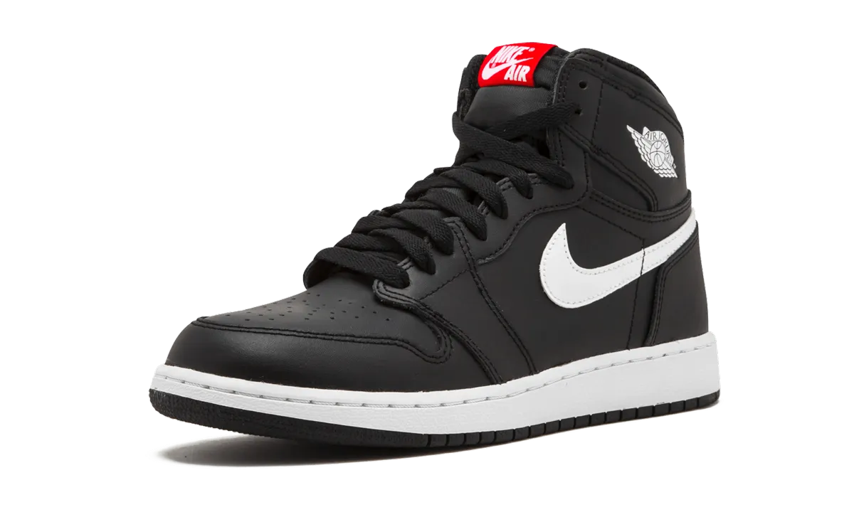 Air Jordan 1 Retro High OG GS "GS BLACK" Walking Sneakers Reinforced Achilles Notch