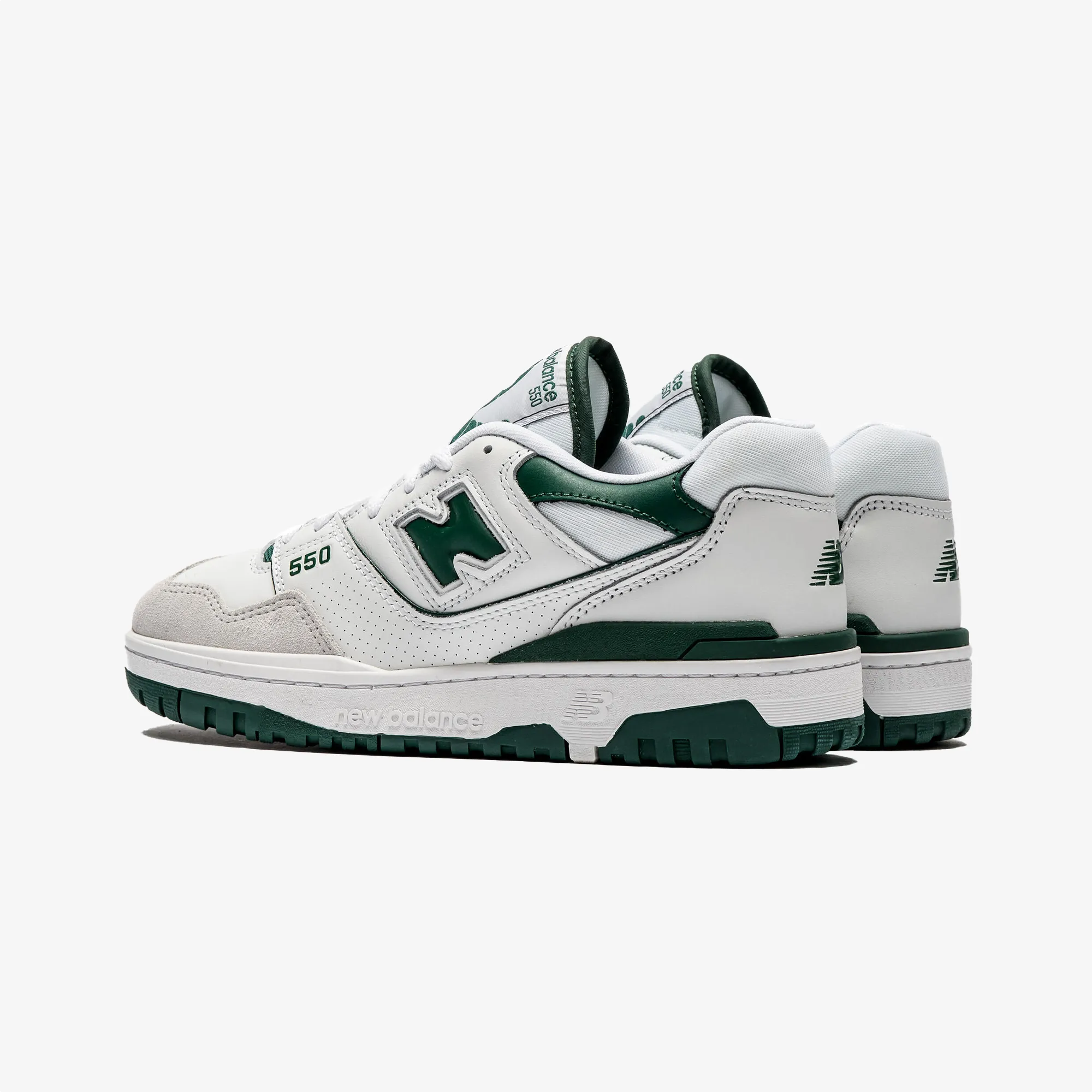 stretchy upper shoes Sporty New Balance | BB550 { WHITE/GREEN
