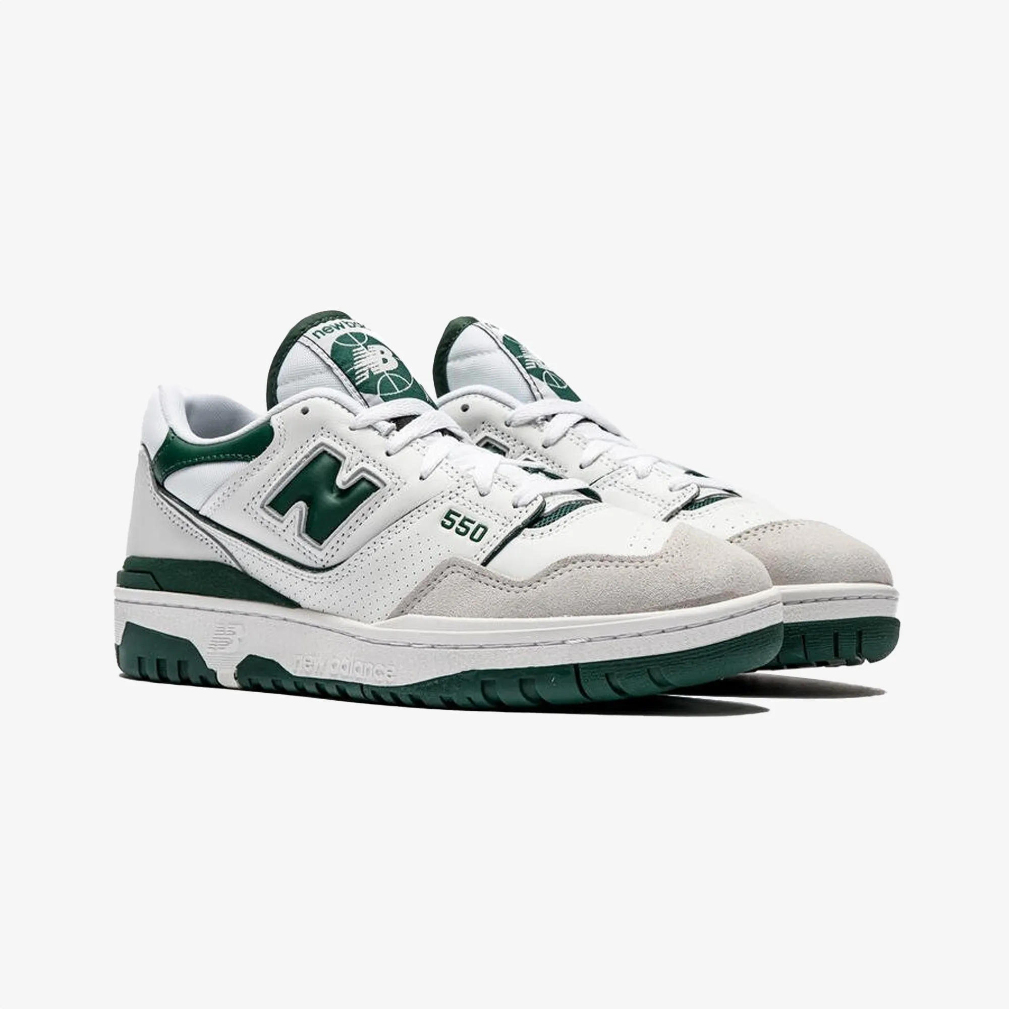New Balance | BB550 { WHITE/GREEN synthetic - upper shoes Trend - Setting