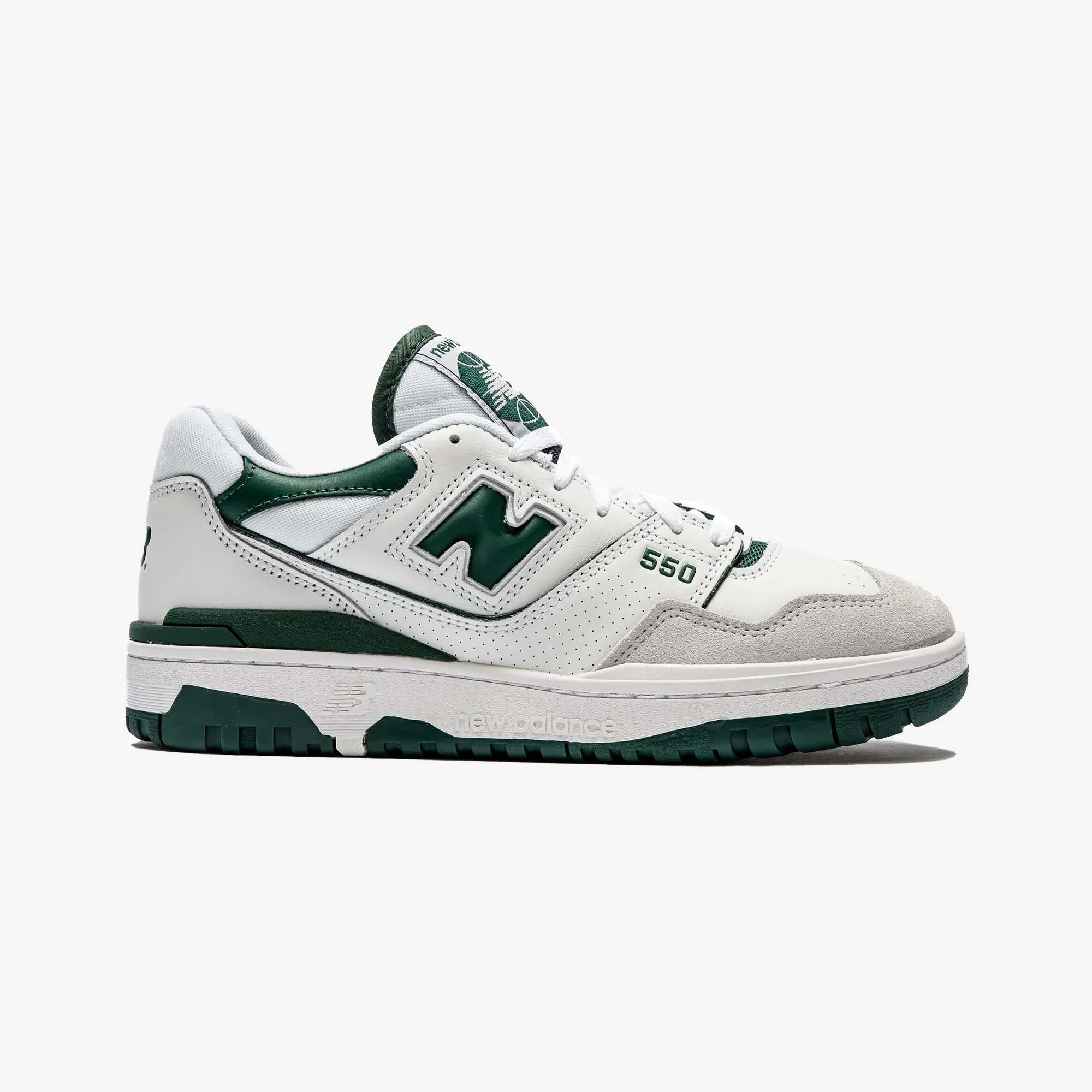 New Balance | BB550 { WHITE/GREEN Endurance track events