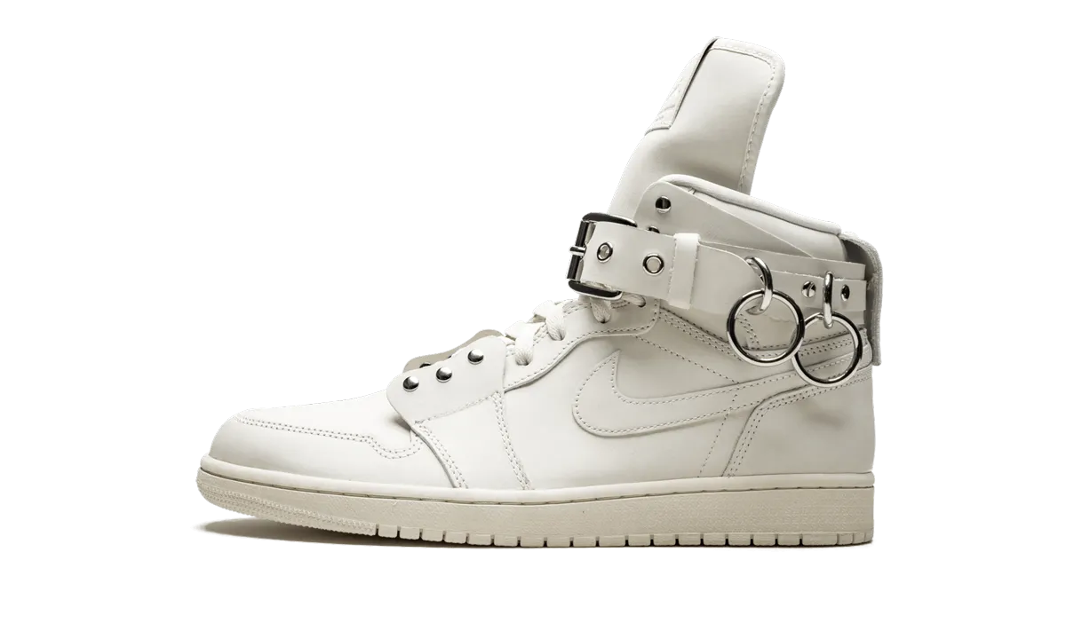 Air Jordan 1 High "COMME des Gar?ons - White" Anti   Fatigue Stretchable Fabric