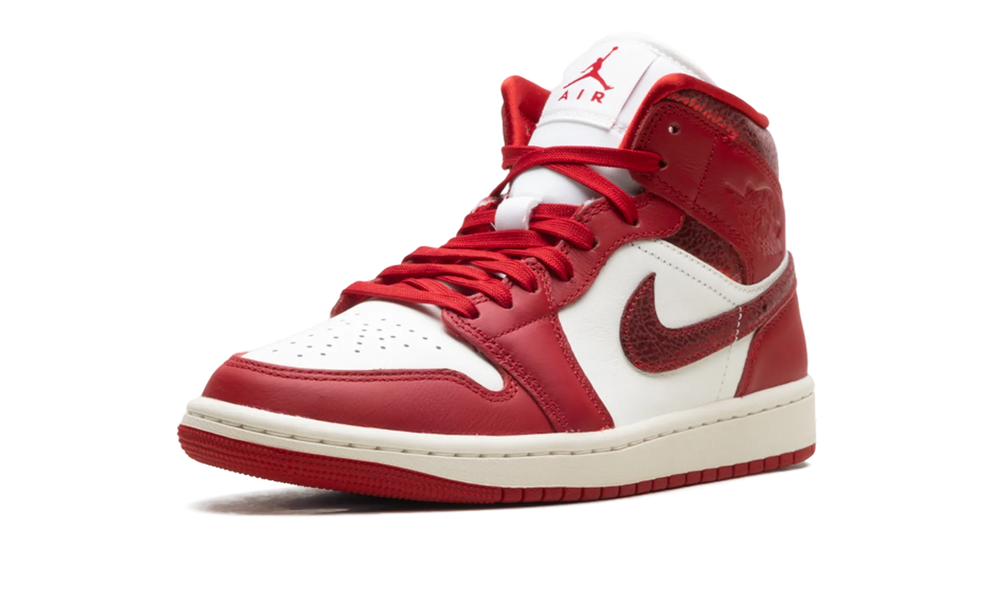 Air Jordan 1 Mid WMNS "Red Cracked Leather" Arch support
