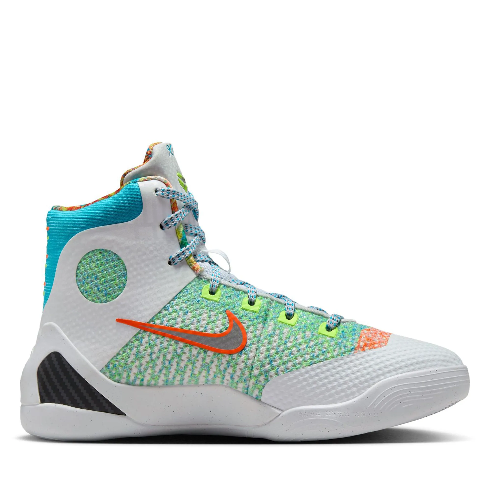 Asymmetric Lacing System All Terrain Shoes Nike Kobe IX 'What The' (GS) - White/Chlorine Blue