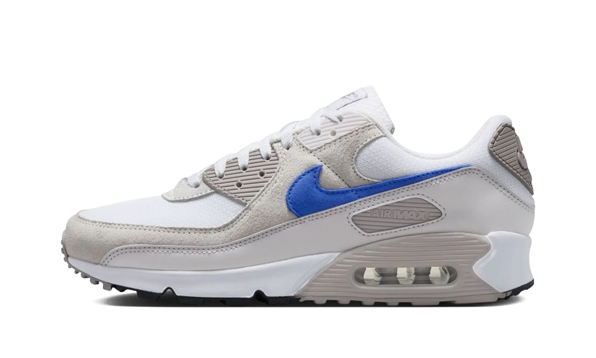 Air Max 90 "College Grey Racer Blue" running in a plastic bridge area shoes Anti   Blister