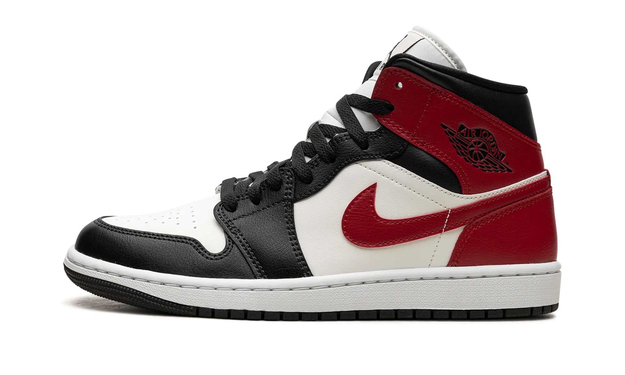 Quick Movement Built For Speed AIR JORDAN 1 MID WMNS "Black Toe"