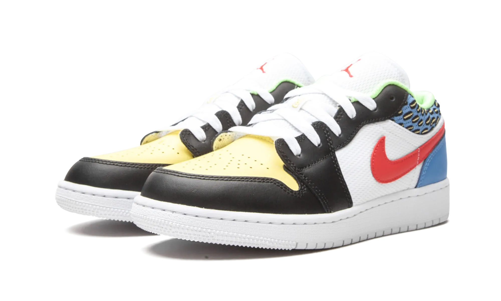 Soft Finish Weekend Fit Air Jordan 1 Low GS "White Mesh / Multicolor"