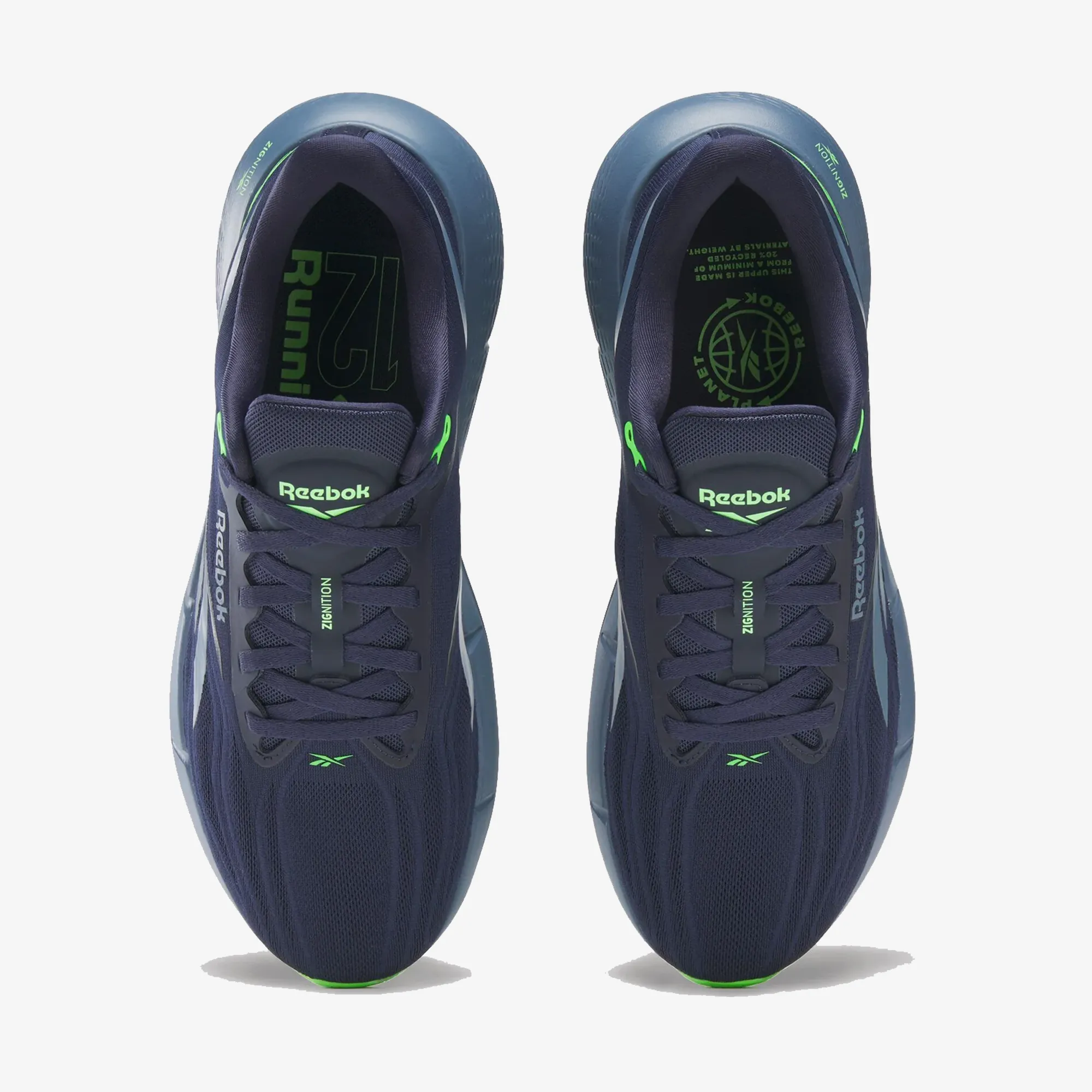 Reebok | ZIGNITION { VECTOR NAVY/SHADOW/SOLAR LIME Slip Resistant Outdoor Explorers
