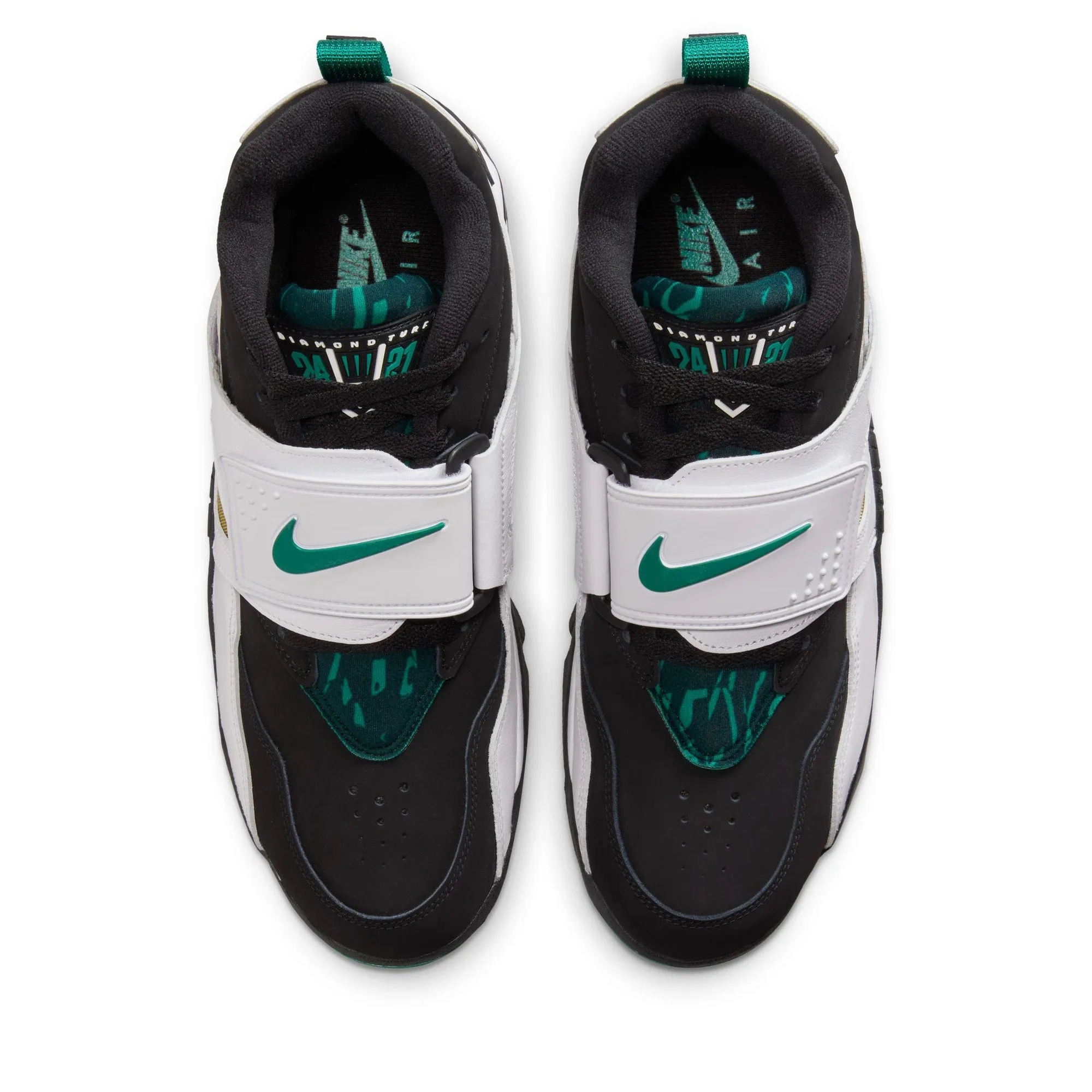 Soft Leather Nike Air Diamond Turf 93 - Black/Mystic Green