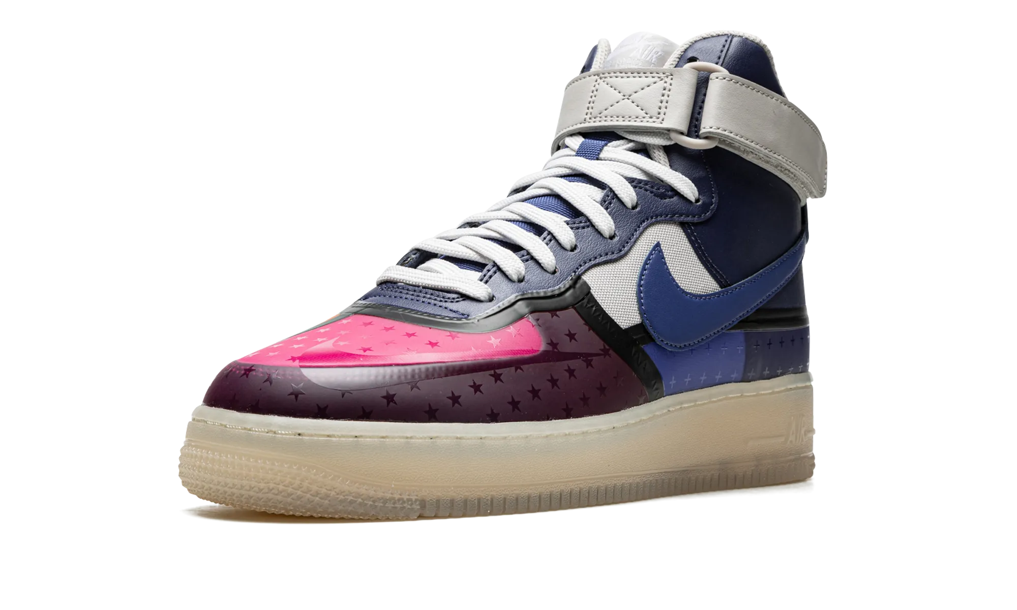 Performance Fit Traction pattern Air Force 1 High '07 Premium "Thunder Blue Pink Prime"