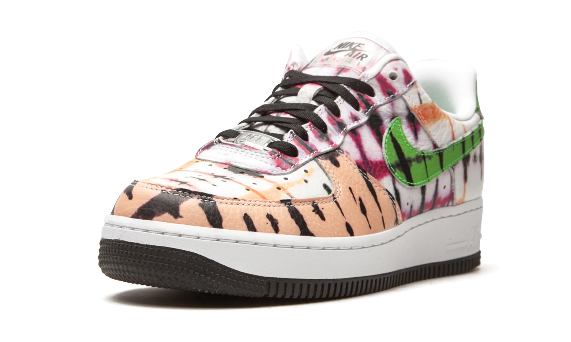 WMNS Air Force 1 Low "Black Tie-Dye" Urban Trend Street Flex