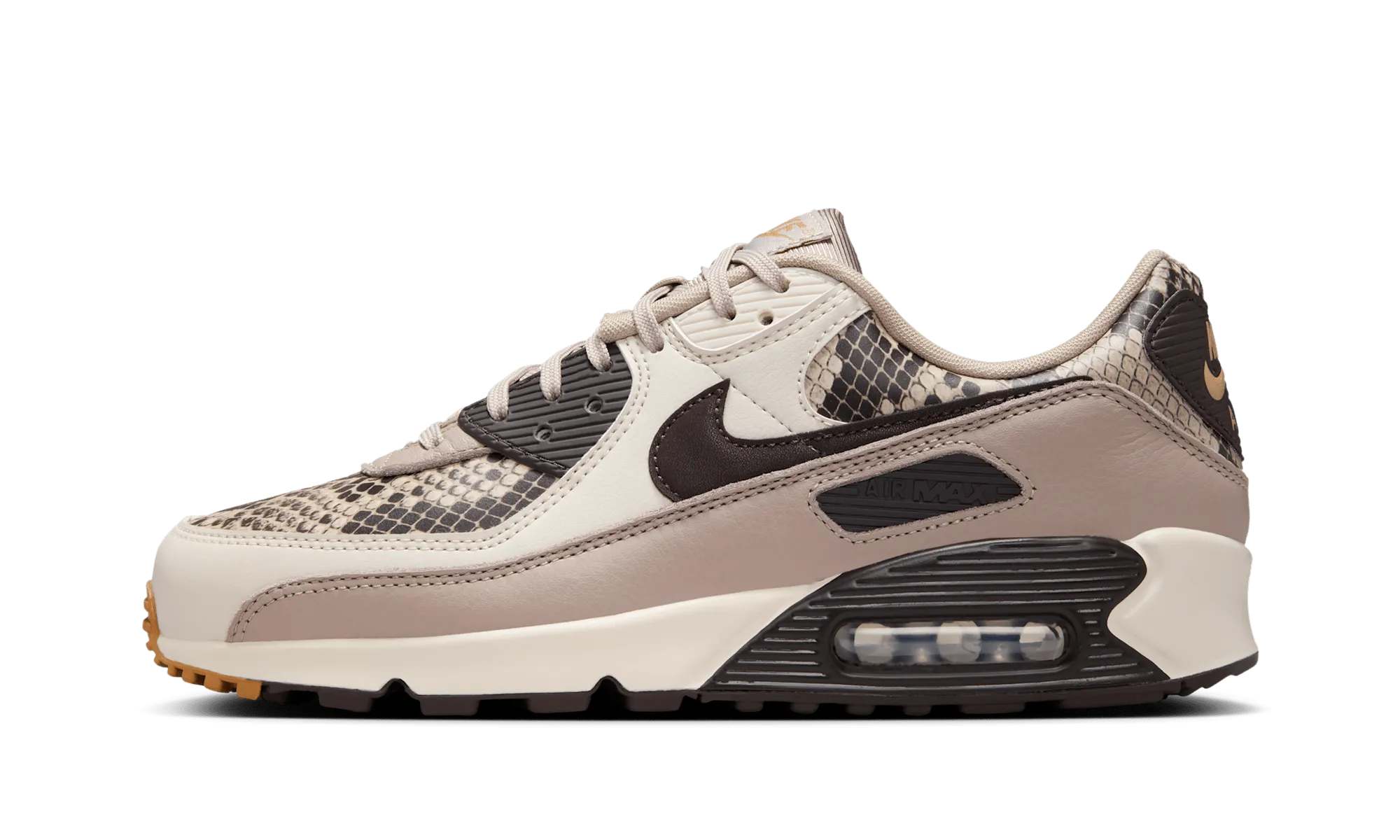 Air Max 90 SE WMNS "Tan Snakeskin" obstacle course running
