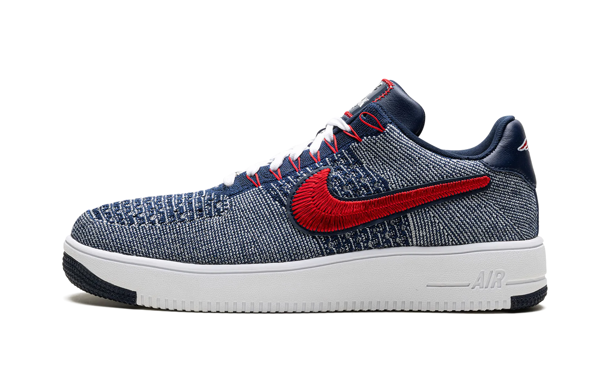 Flexible Base Ankle Form Air Force 1 Ultra Flyknit Low "Patriots Robert Kraft Wolf Grey"