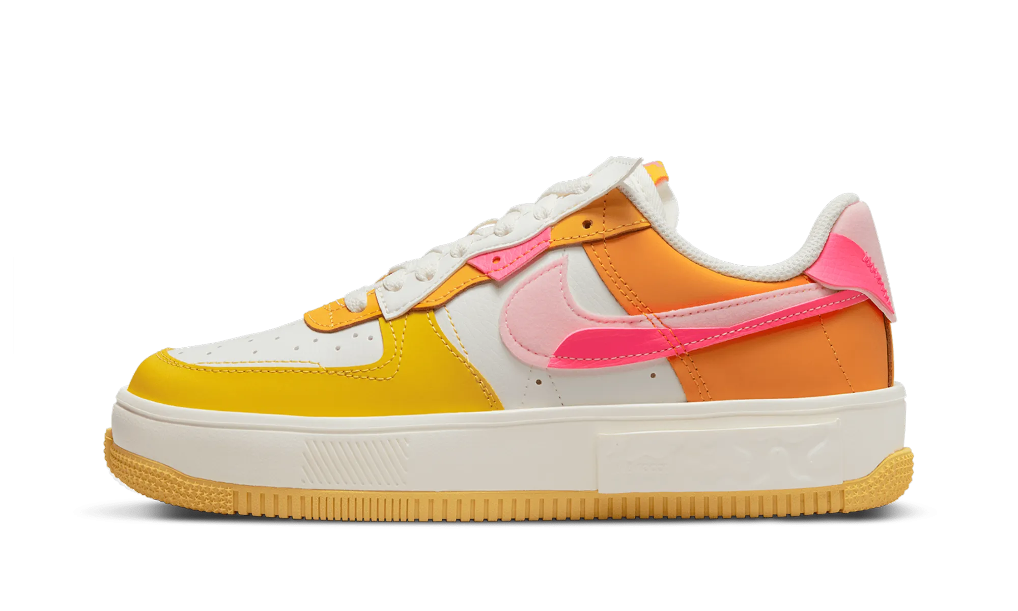Durable Comfort AIR FORCE 1 FONTANKA MNS WMNS "Summit White/Solar Flare/Medium Soft Pink/Hyper Pink"