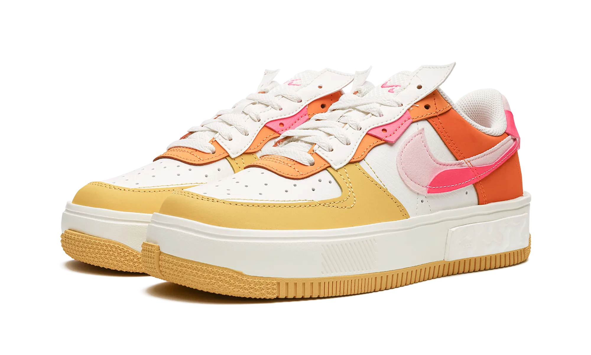 Night Out AIR FORCE 1 FONTANKA MNS WMNS "Summit White/Solar Flare/Medium Soft Pink/Hyper Pink"