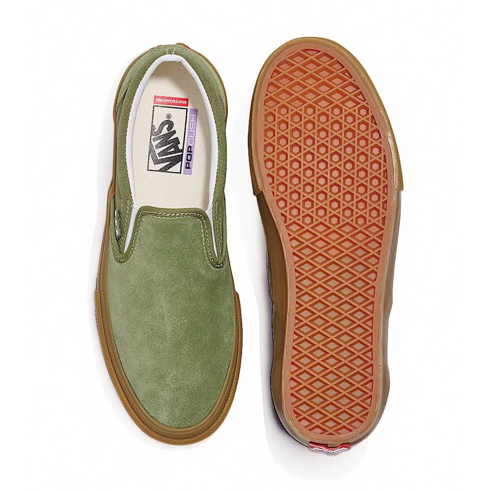 Luxury Wear Vans Skate Slip-On - Green/Gum