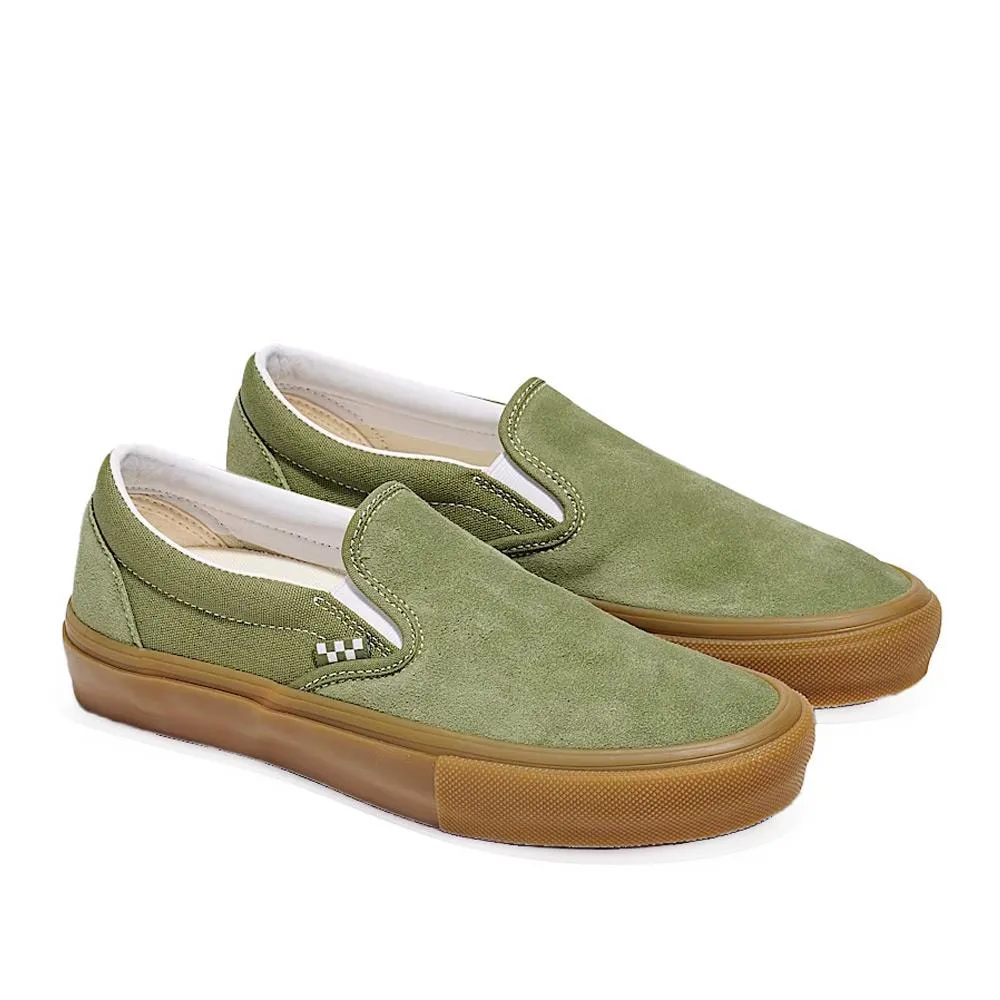 Skate Gear Comfort Cushion Vans Skate Slip-On - Green/Gum