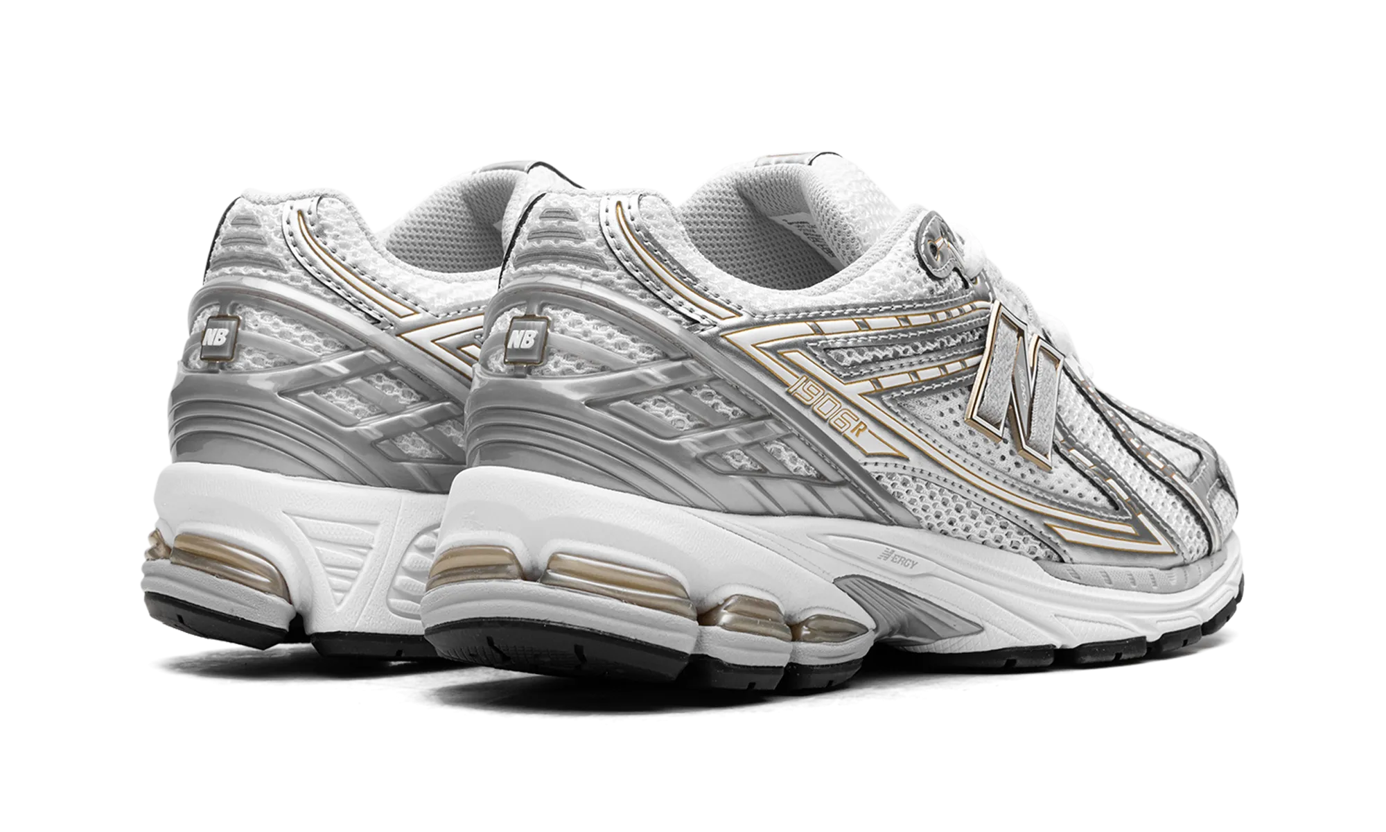 1906R "White Rain Cloud Silver Metallic" anaerobic shoes