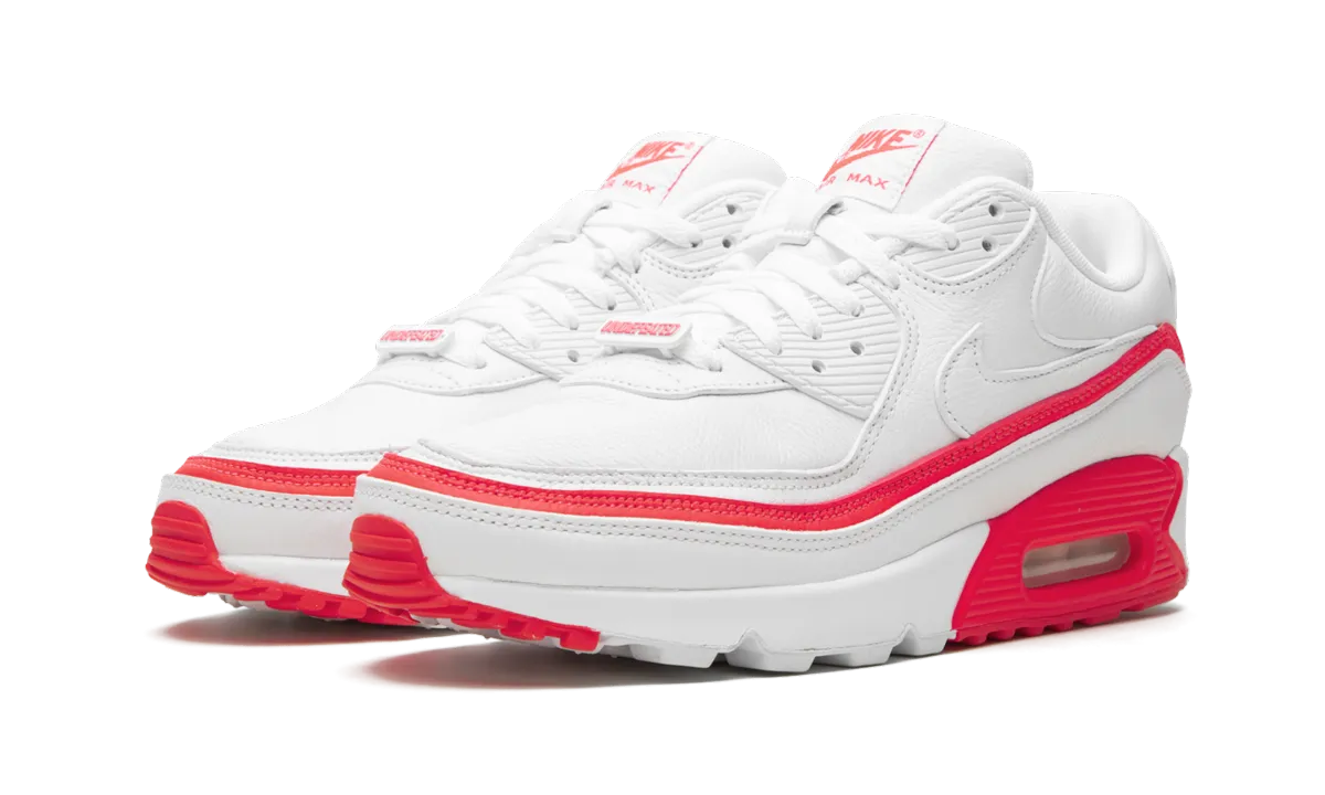 eco - friendly material shoes lake shoes Air Max 90 / UNDFTD "Undefeated White/Red"